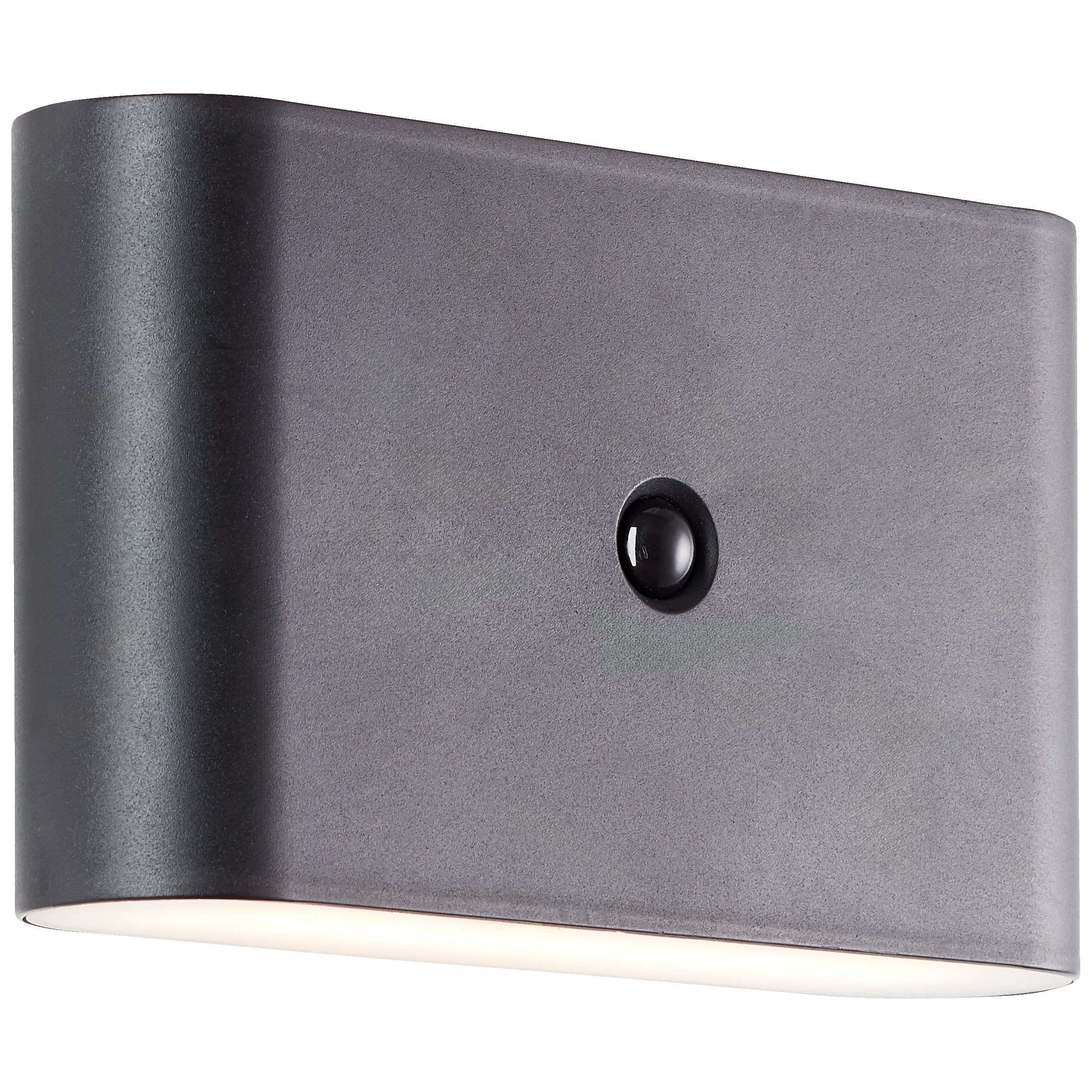 Lightbox Wandleuchte, Bewegungsmelder, LED fest integriert, Warmweiß, Akku-Außenleuchte, 330 lm, 3000 K, magnetisch, Up-Downlight, schwarz