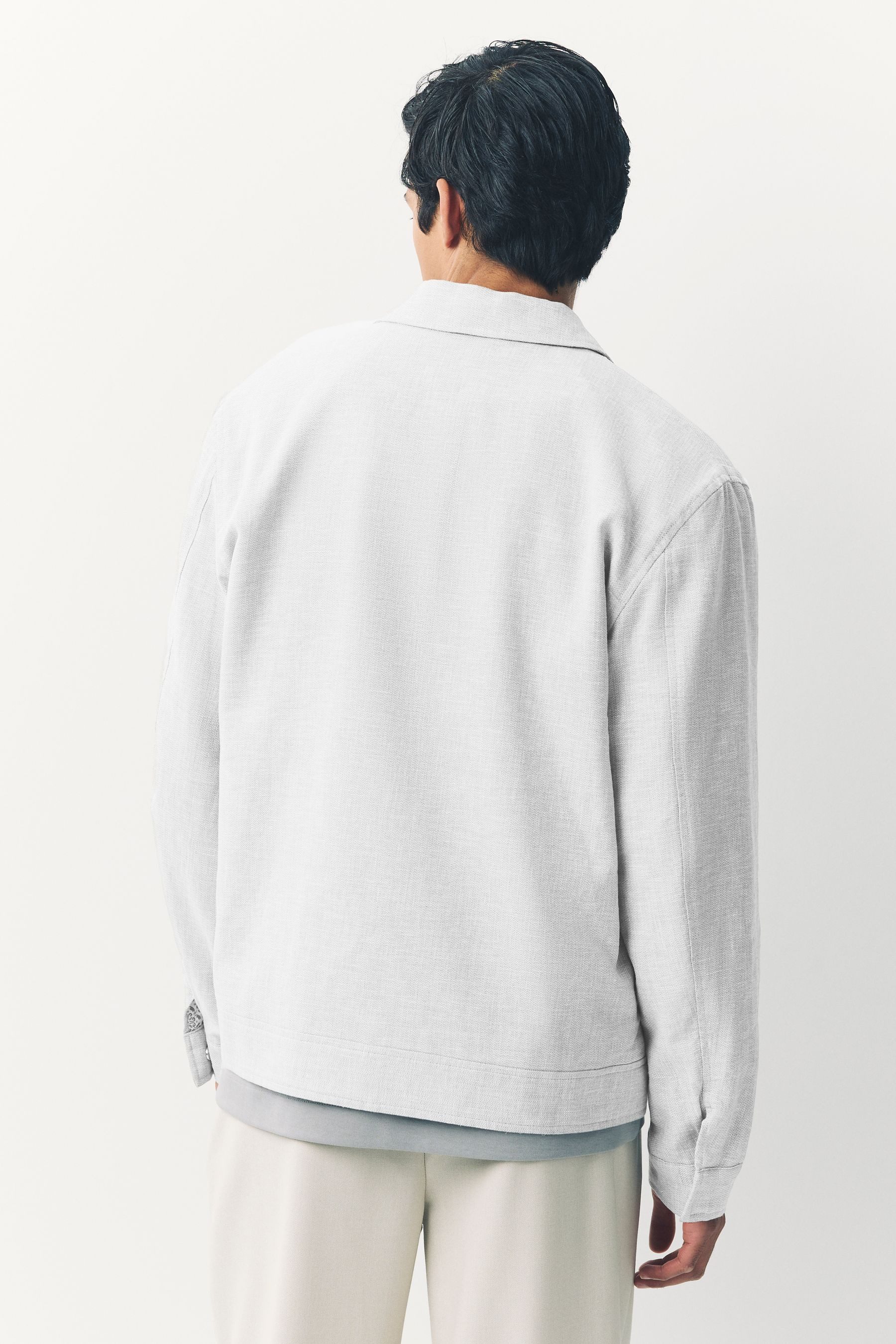 Next Hemdjacke Strukturierte Hemdjacke aus Leinengemisch (1-St) günstig online kaufen