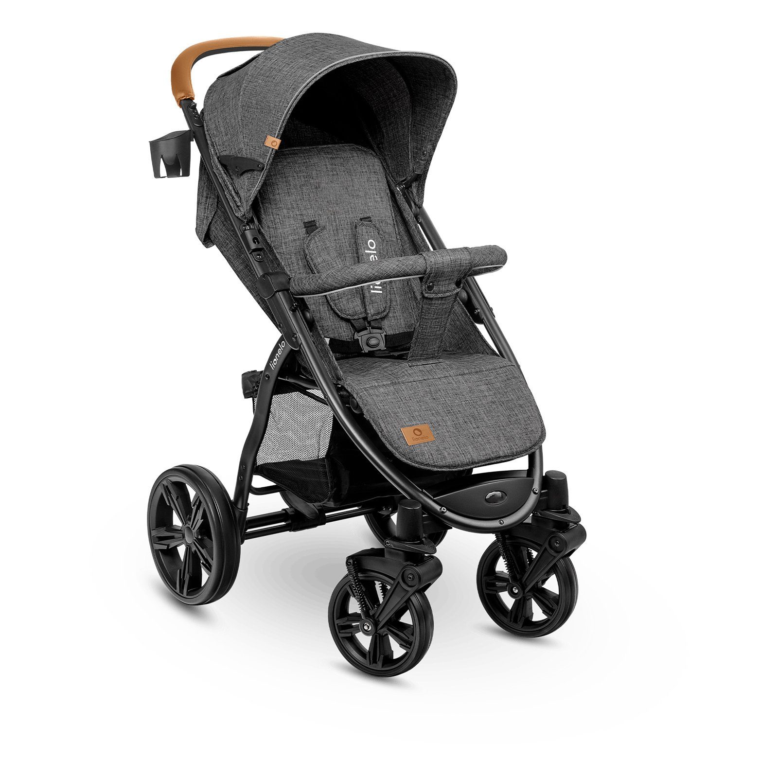 lionelo Kinder-Buggy ANNET, XXL Sonnenverdeck mit FensterMoskitonetzFußdecke 0 bis 36 Monate