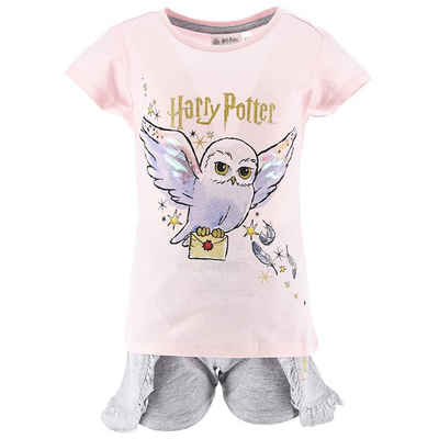 Harry Potter Schlafanzug Hedwig (2 tlg) Mädchen Pyjama Set kurz Gr. 98-128 cm