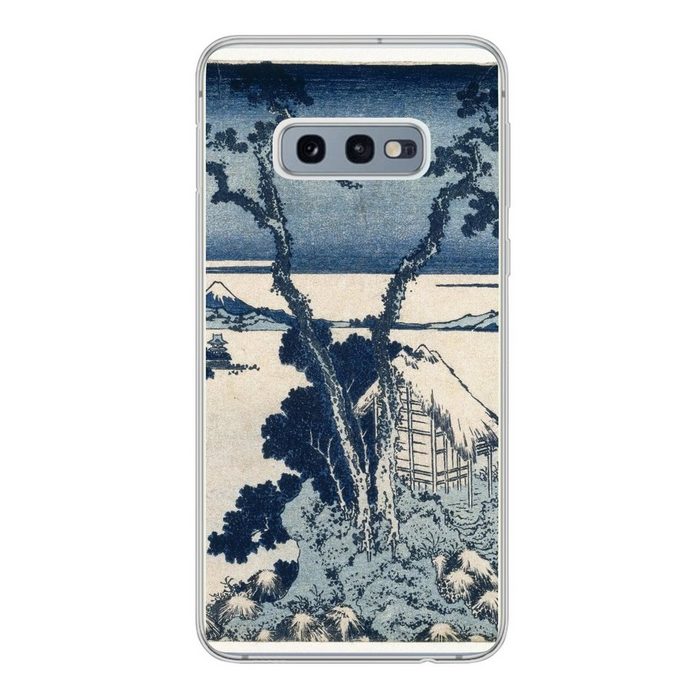 MuchoWow Handyhülle Blick auf den Berg Fuji - Gemälde von Katsushika Hokusai Phone Case Handyhülle Samsung Galaxy S10e Silikon Schutzhülle