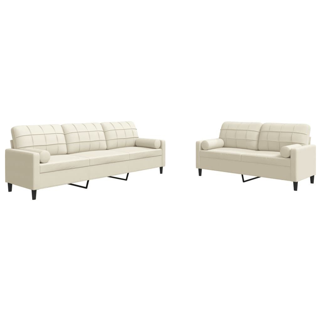 vidaXL Sofa 2-tlg. Sofagarnitur mit Kissen günstig online kaufen