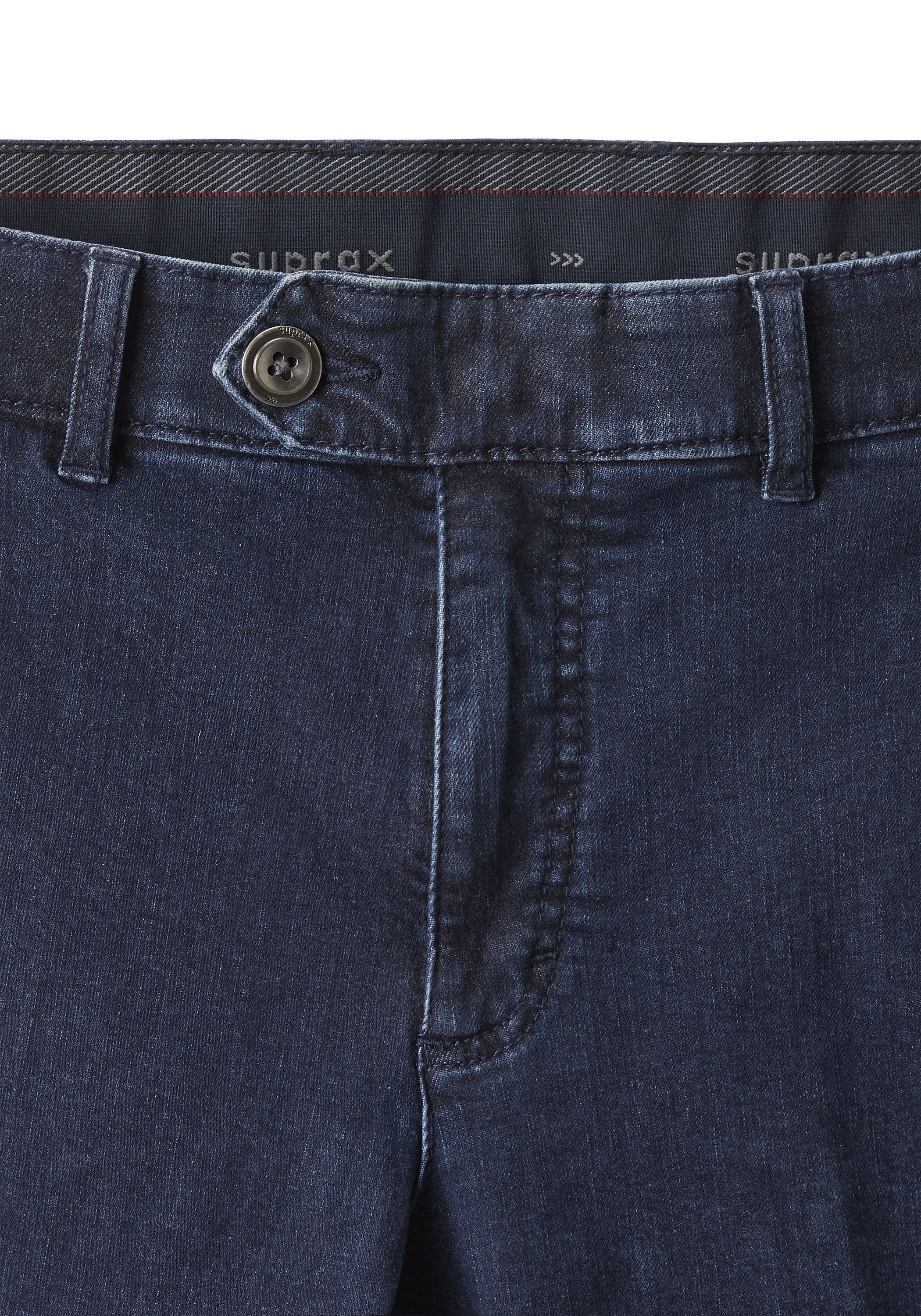 und Suprax mit black Jeans Regular-fit-Jeans blue Komfort-Dehnbund / Sicherheitstasche