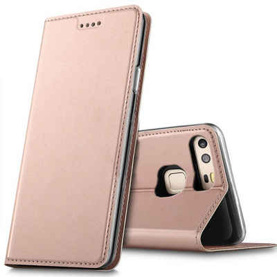 CoolGadget Handyhülle Magnet Case Handy Tasche für Huawei P9 5,2 Zoll, Hülle Klapphülle Ultra Slim Flip Cover für P9 Schutzhülle