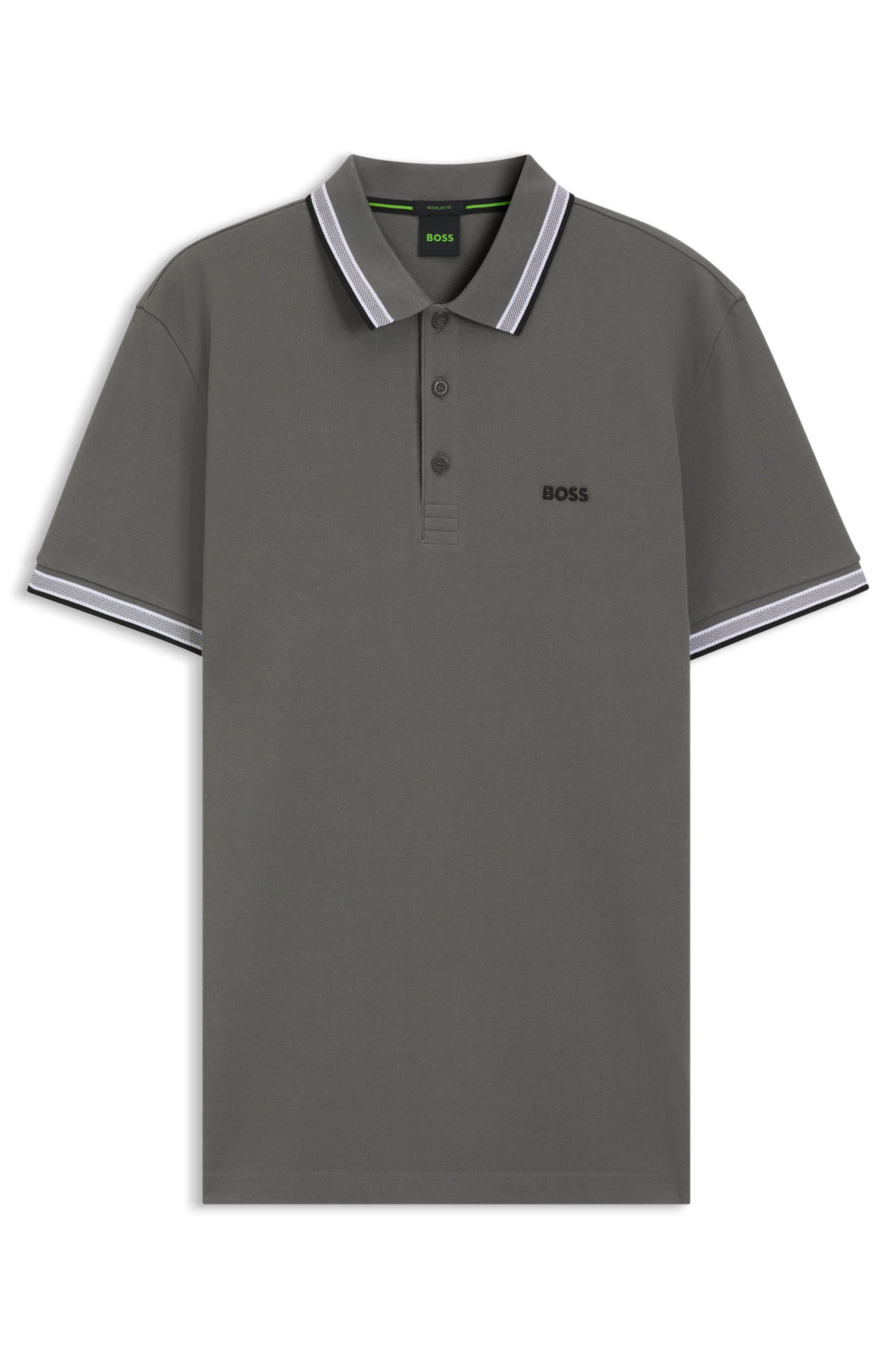 BOSS GREEN Poloshirt Paddy Regular Fit atmungsaktive Piqué-Webstruktur, Flachstrickkragen, gerader Schnitt – Bild 5 von 5