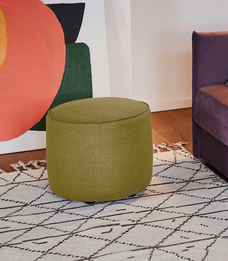 TOM TAILOR HOME Pouf DROP CHIC, mit Kedernaht, ø 50 cm