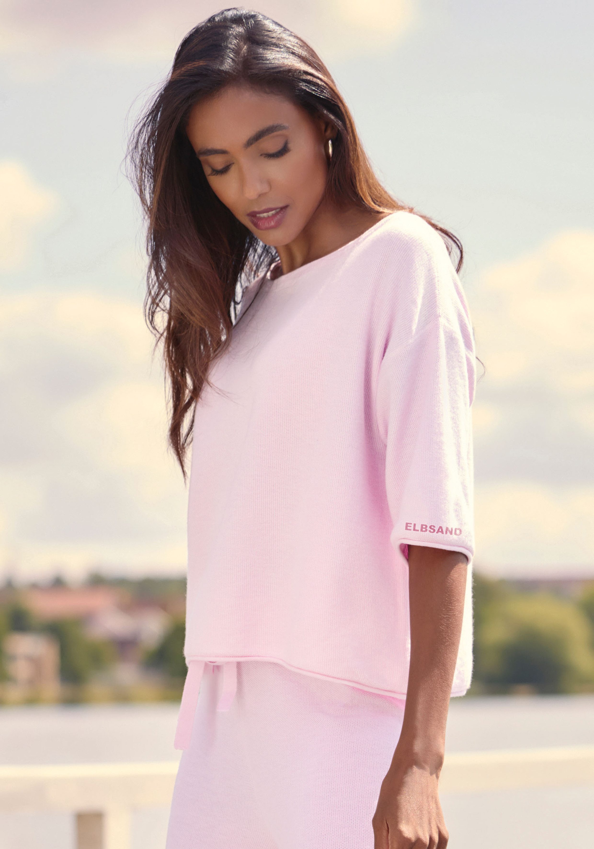 Elbsand 3/4-Arm-Shirt mit U-Boot Ausschnitt, Loungewear