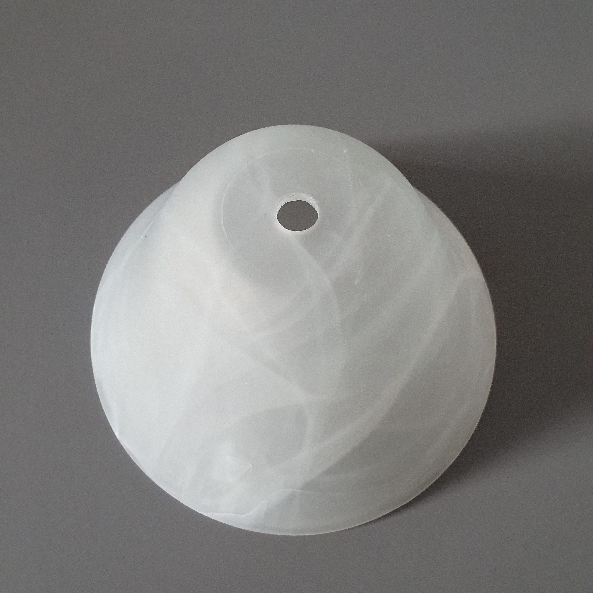 Lichthandel Hoch Lampenschirm Ersatzschirm Glockenglas für Tischleuchte alabasterfarbig weiß, Lampenglas Lampenschirm für Tischlampe Lampenschirm Nachttischlampe