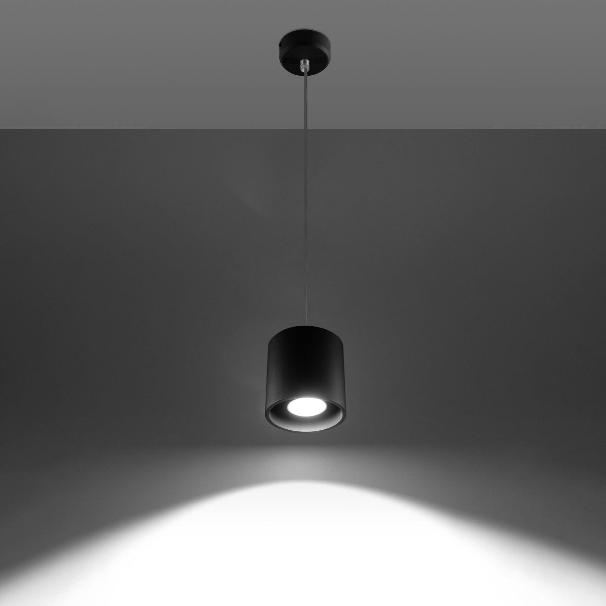 SOLLUX lighting Hängeleuchte Hängeleuchte Orbis 1 Schwarz, Nicht enthalten