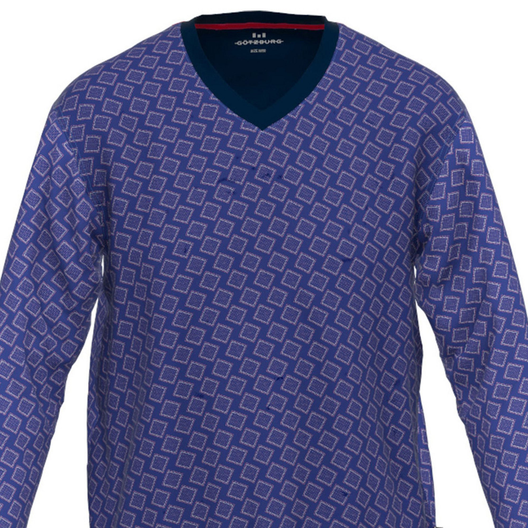 GÖTZBURG Pyjama Herren-Schlafanzug Single-Jersey gemustert günstig online kaufen