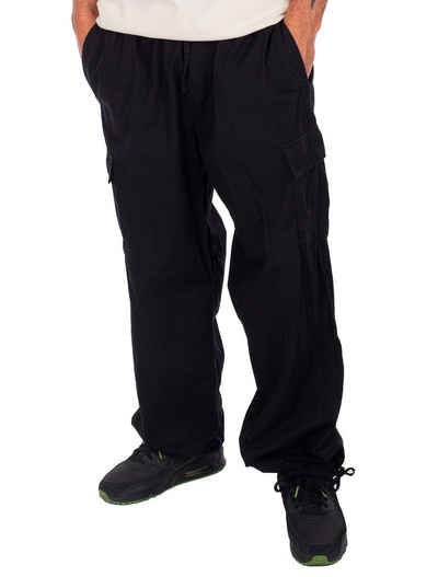 iriedaily Stoffhose - weite Cargohose - Baggy Hose - schwarz