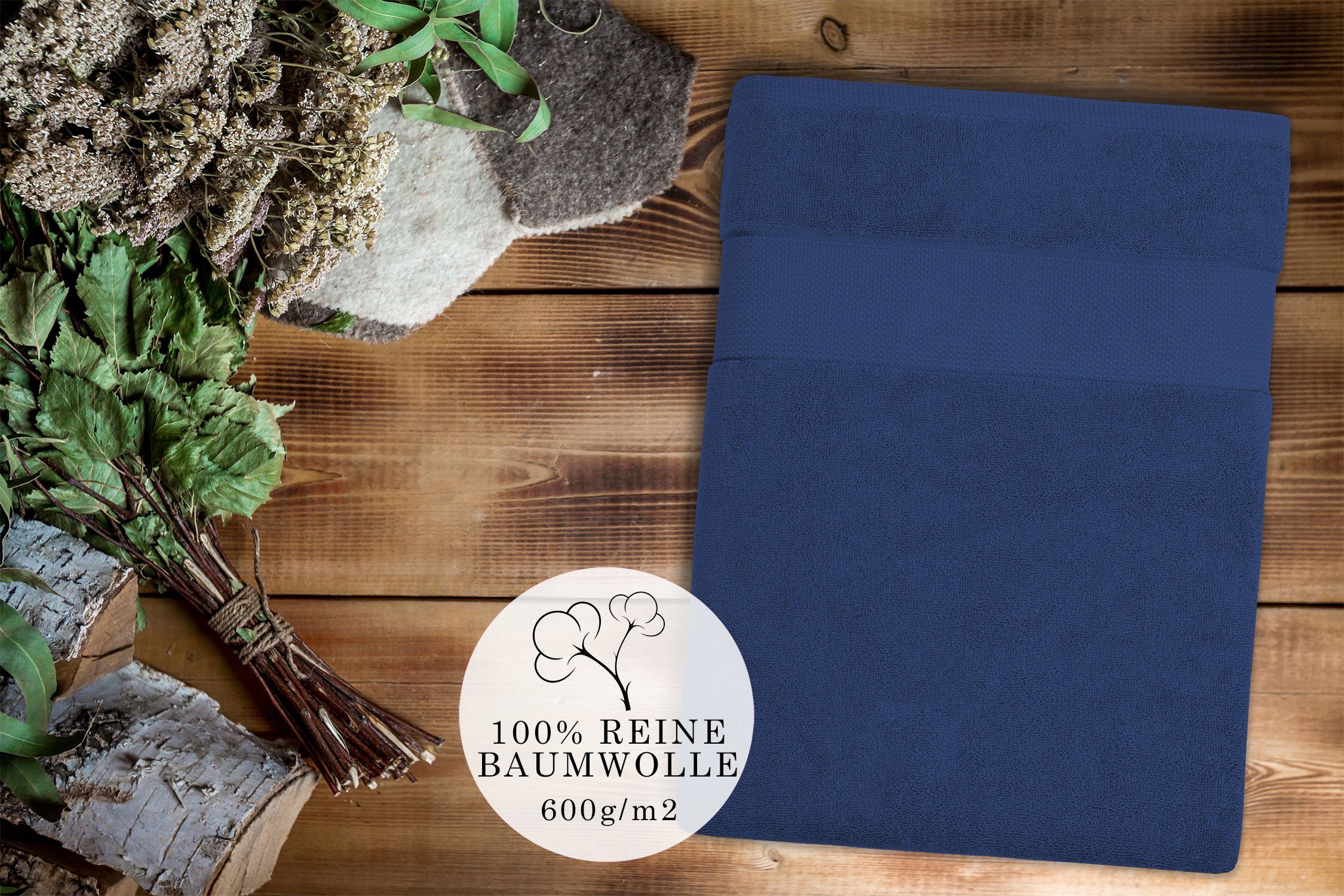 19-3938 Baumwolle XL Badetuch, Großes Twilight 100x180cm BANANALU (1-St) - XXL 100% Saunatuch Blue 600g/m2 Frottiertuch Baumwolle