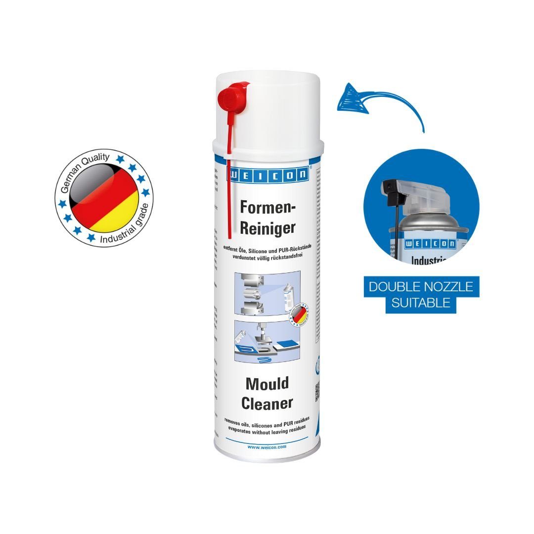 WEICON Formenreiniger, für Formen aus Kunststoff, Stahl,Aluminium Sprühreiniger (Spraydose, [- entfernt wirksam Wachse, Silikone, Öle)