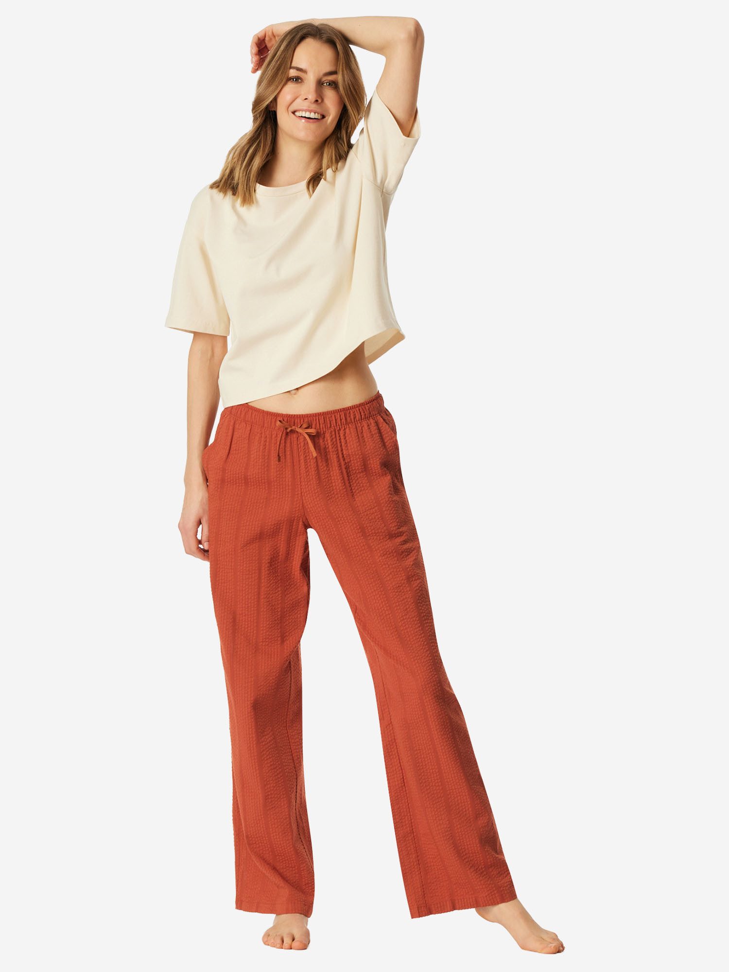 Schiesser Pyjamahose Mix Relax Schlafhose, Nacht Hose, Loungehose