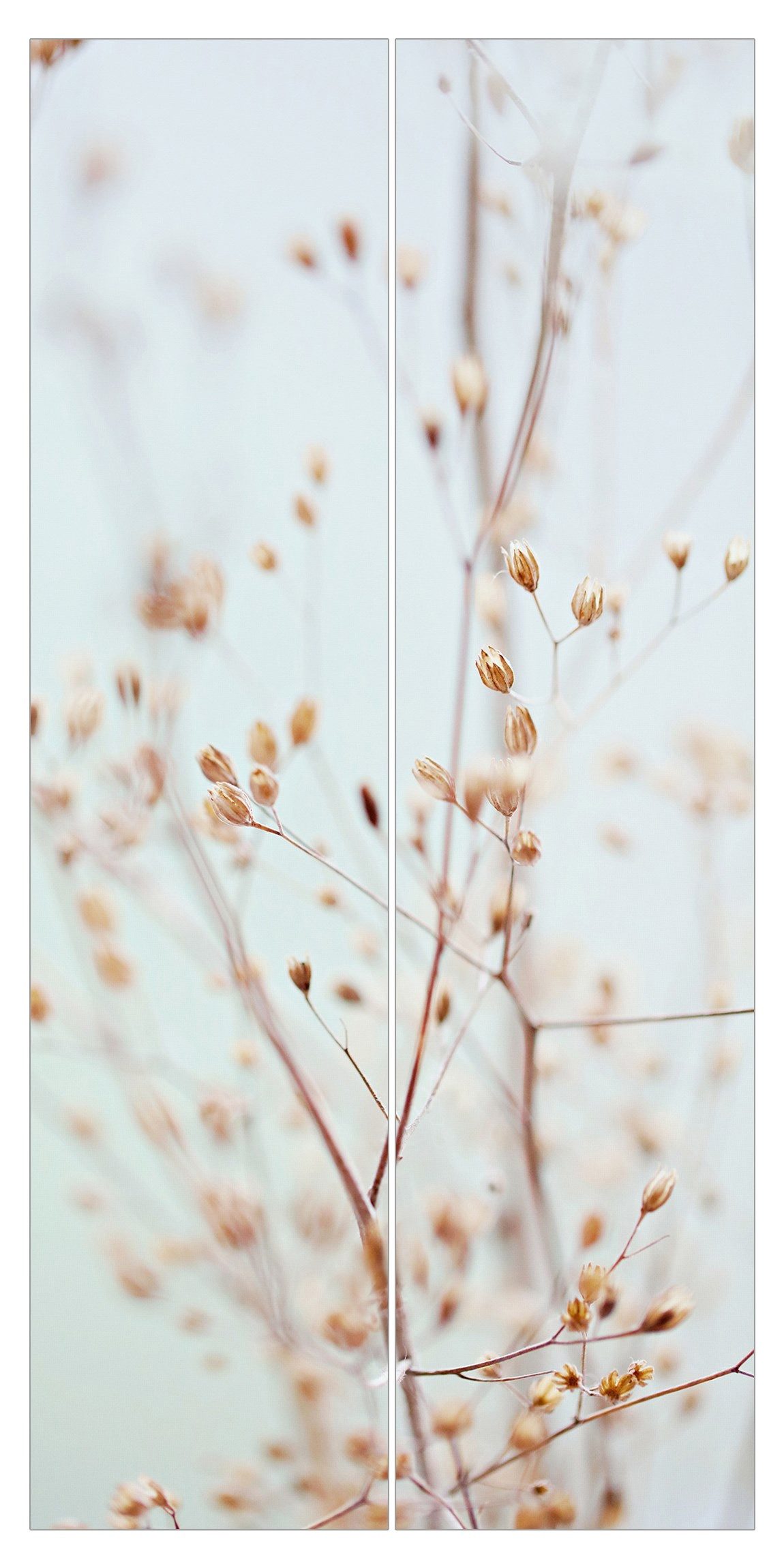 Schiebegardine Flächenvorhang blickdicht Wildblumenzweig