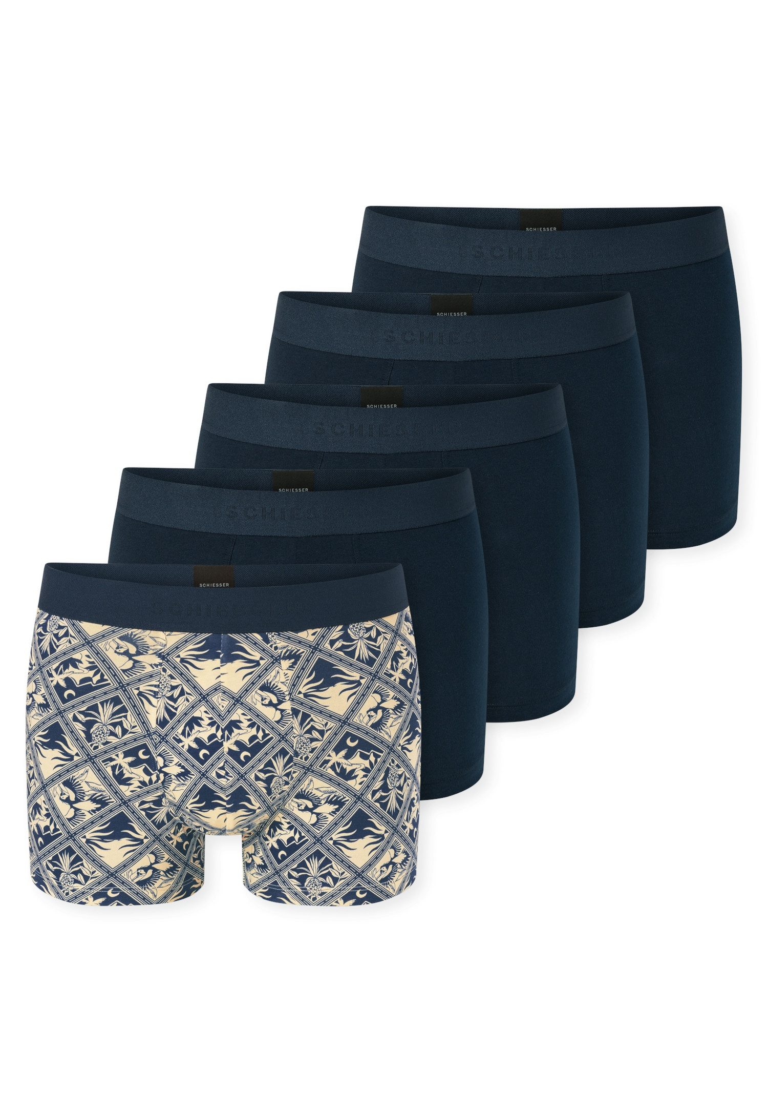 Schiesser Boxershorts 95/5 Multipacks (5er Pack) ohne Eingriff, angenehm weich