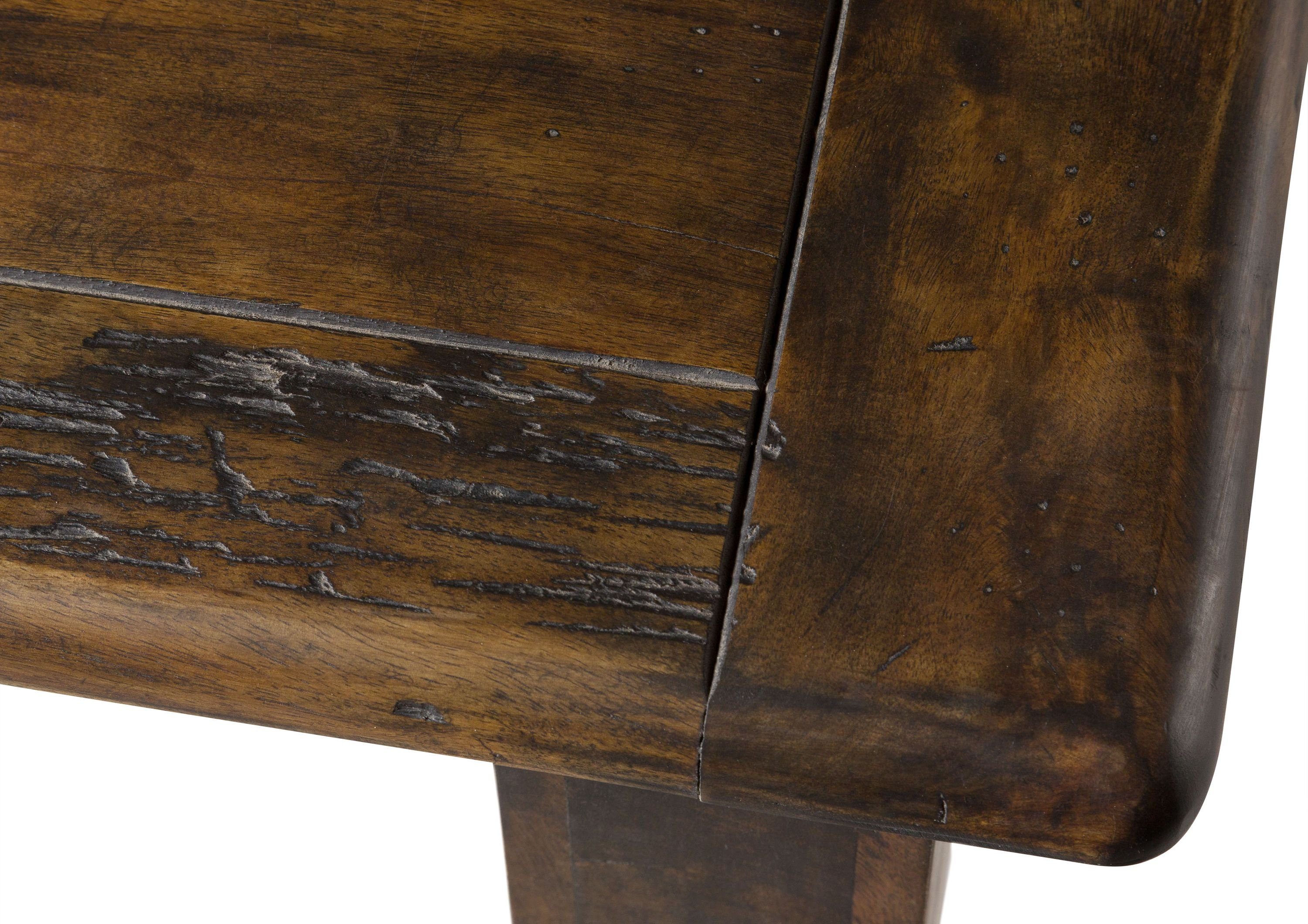 Massivmoebel24 Esstisch RAILWAY (Massivholz, Massivholztisch), Esstisch Mango 160x90x76 braun lackiert RAILWAY #4000