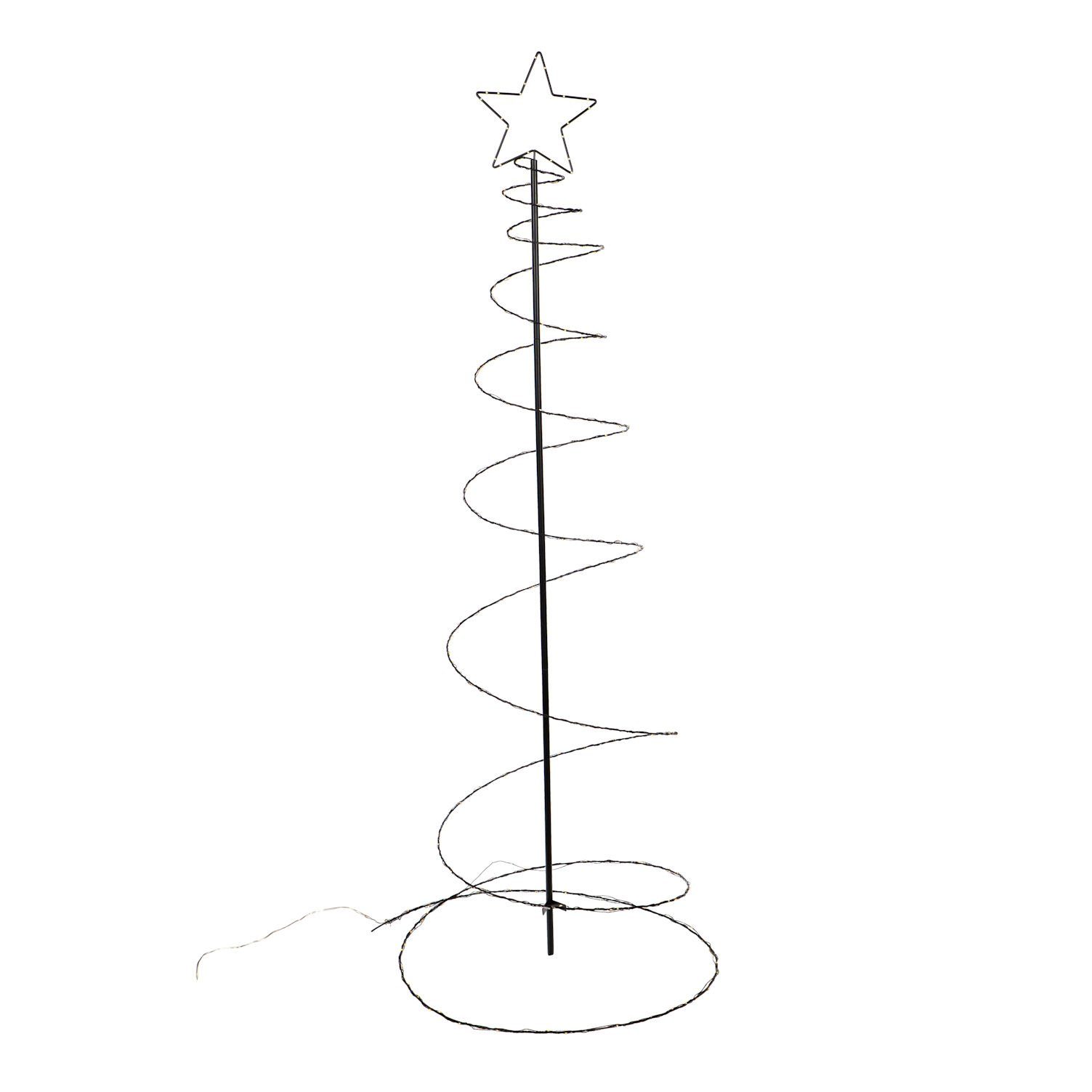Spetebo Dekobaum LED Außenbereich Metall Weihnachtsbaum 180 den LED, - geeignet schwarz für