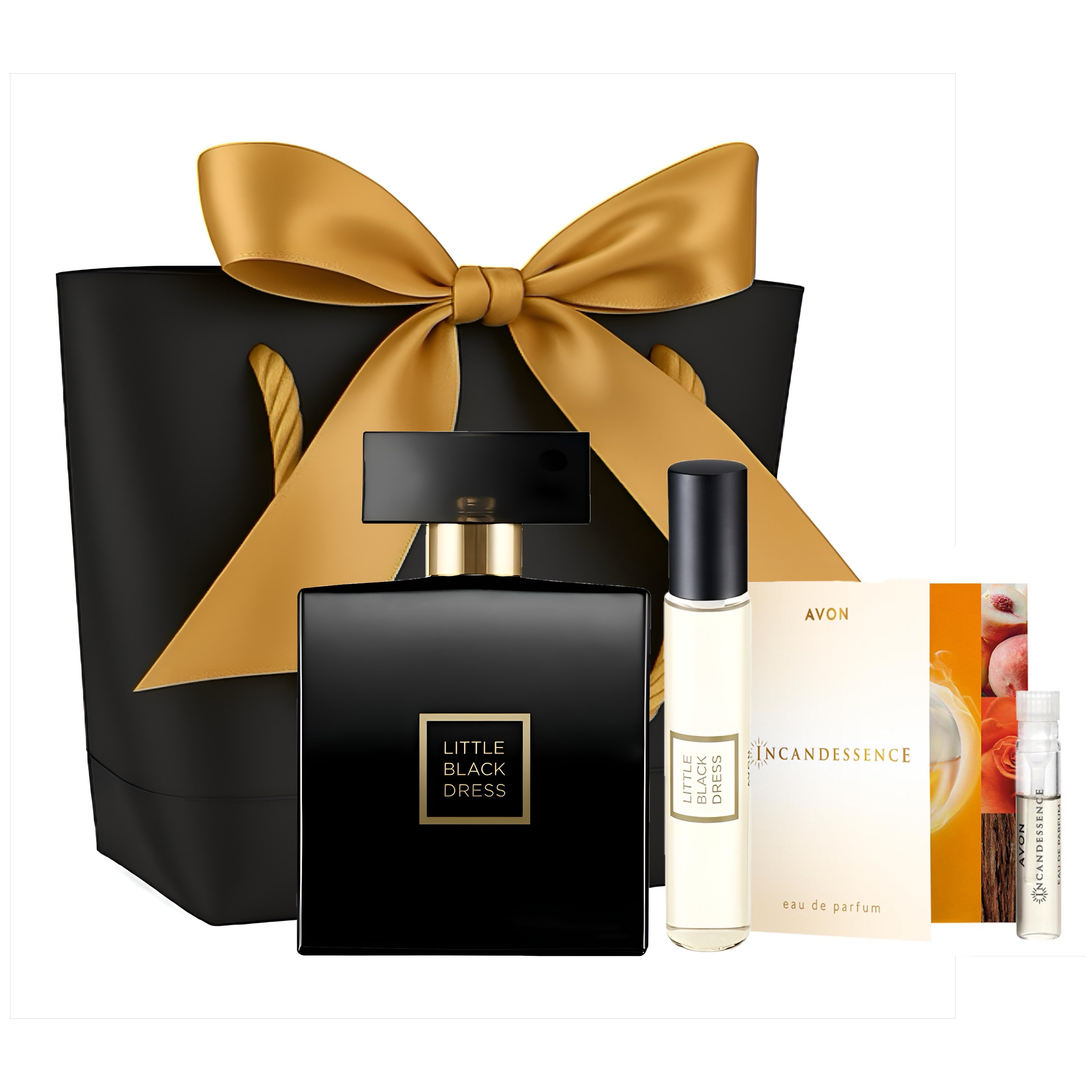 AVON Cosmetics Pflege-Geschenkset LITTLE BLACK DRESS 50 ml, Spray 10 ml Duftset für Damen, 4-tlg., Kultiger Duftklassiker mit floraler Tiefe und stilvoller Note