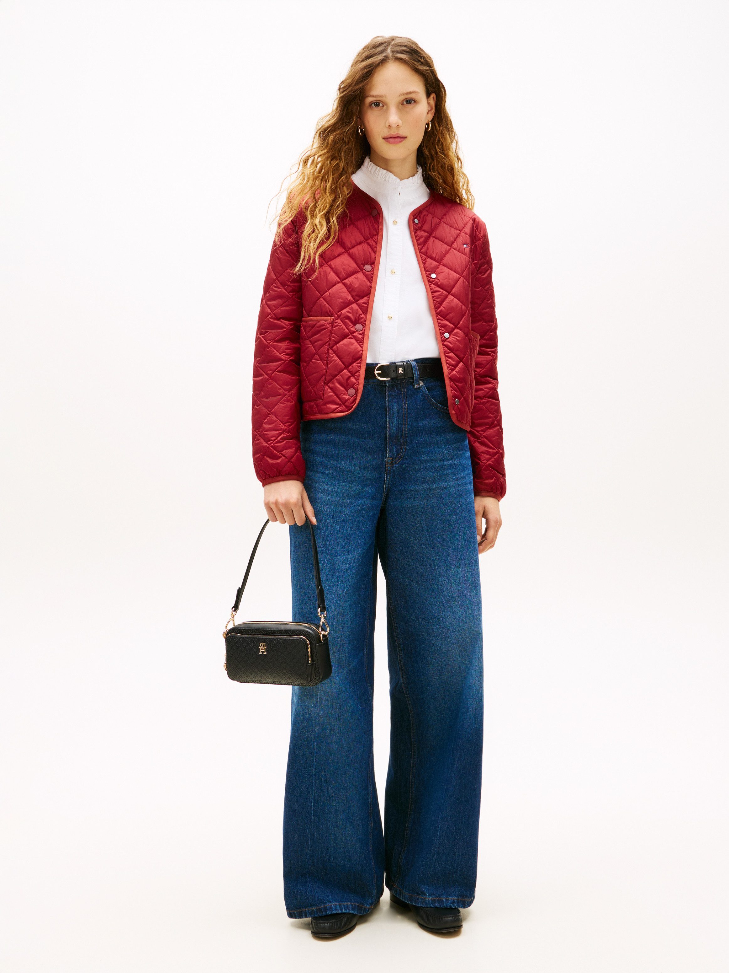 Tommy Hilfiger Mini Bag TH DAILY CAMERA BAG MONO, Damen Umhängetasche, Tragetasche, Handtasche mit goldfarbenen Details