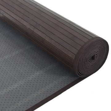 Teppich Teppich Rechteckig Dunkelbraun 80x100 cm Bambus, vidaXL, Rechteckig