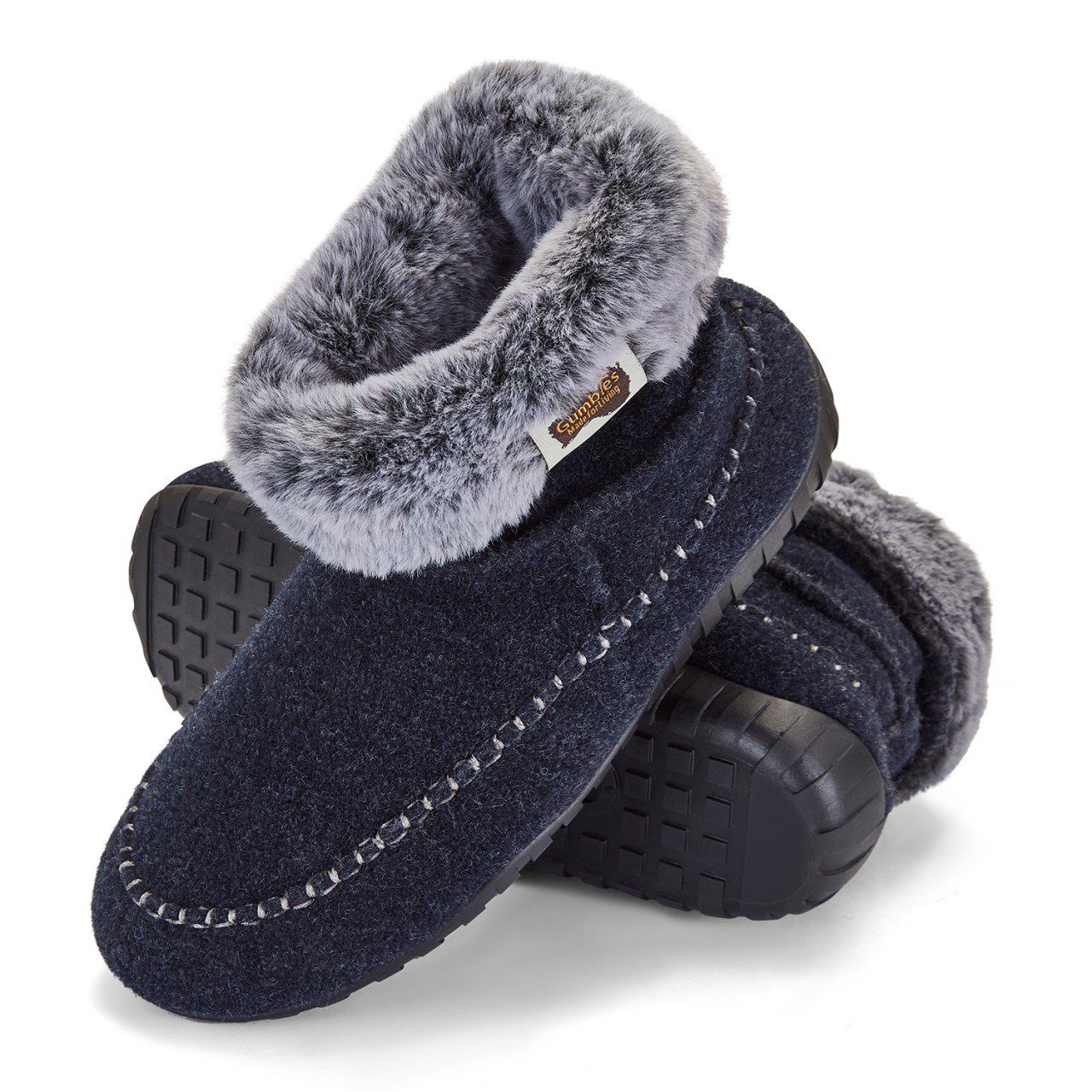 Gumbies Ossa High navyblau/grau Damen Hausschuh