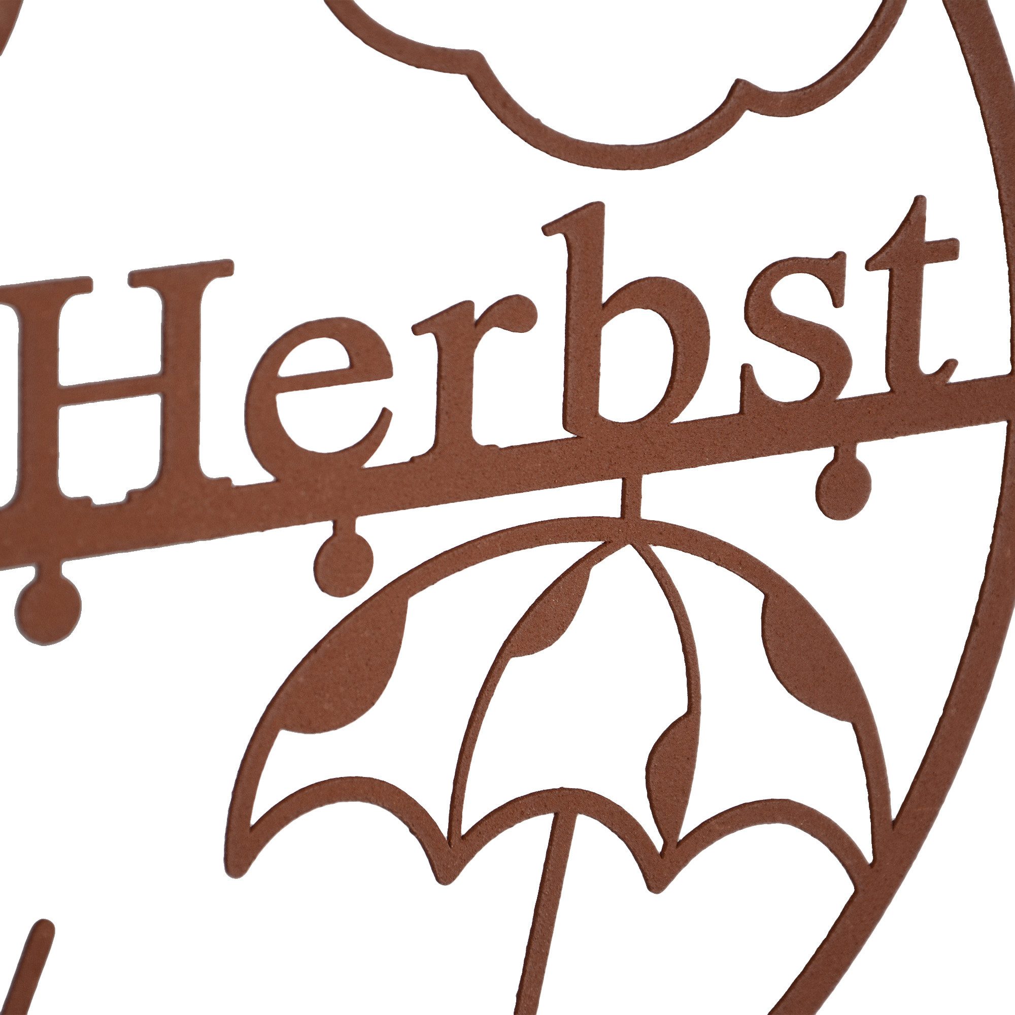 UNUS HOME Wanddekoobjekt Dekohänger Herbst Zauber runder Dekoring (ca. 25 cm, rost), Metall-Aufhänger Herbstzauber, Fensterbild, Deko zum Aufhängen – Bild 5 von 5