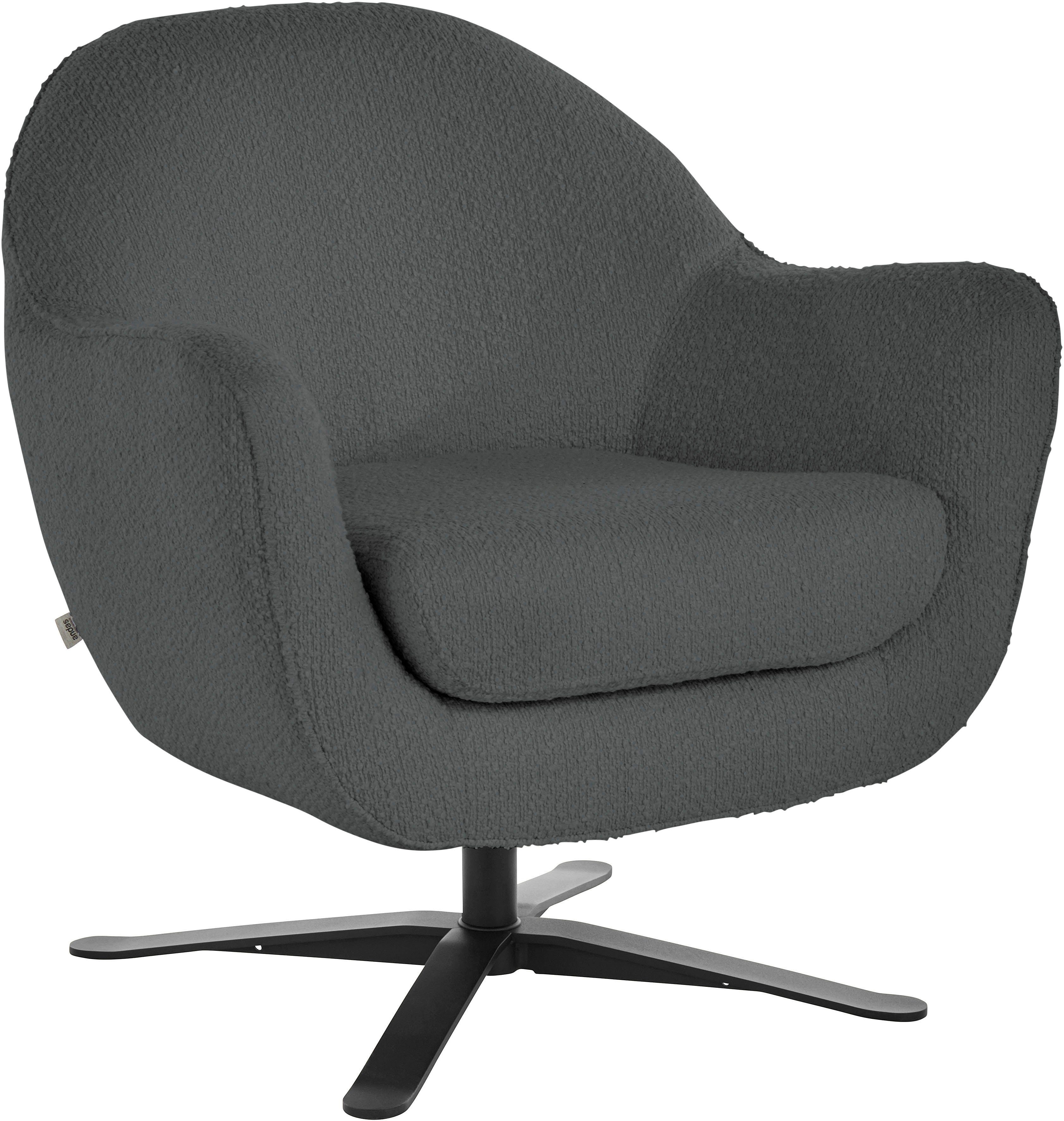 Home affaire Drehsessel Stavre, Loungesessel mit Drehfunktion, in moderner Optik, mit elegantem Drehfuß