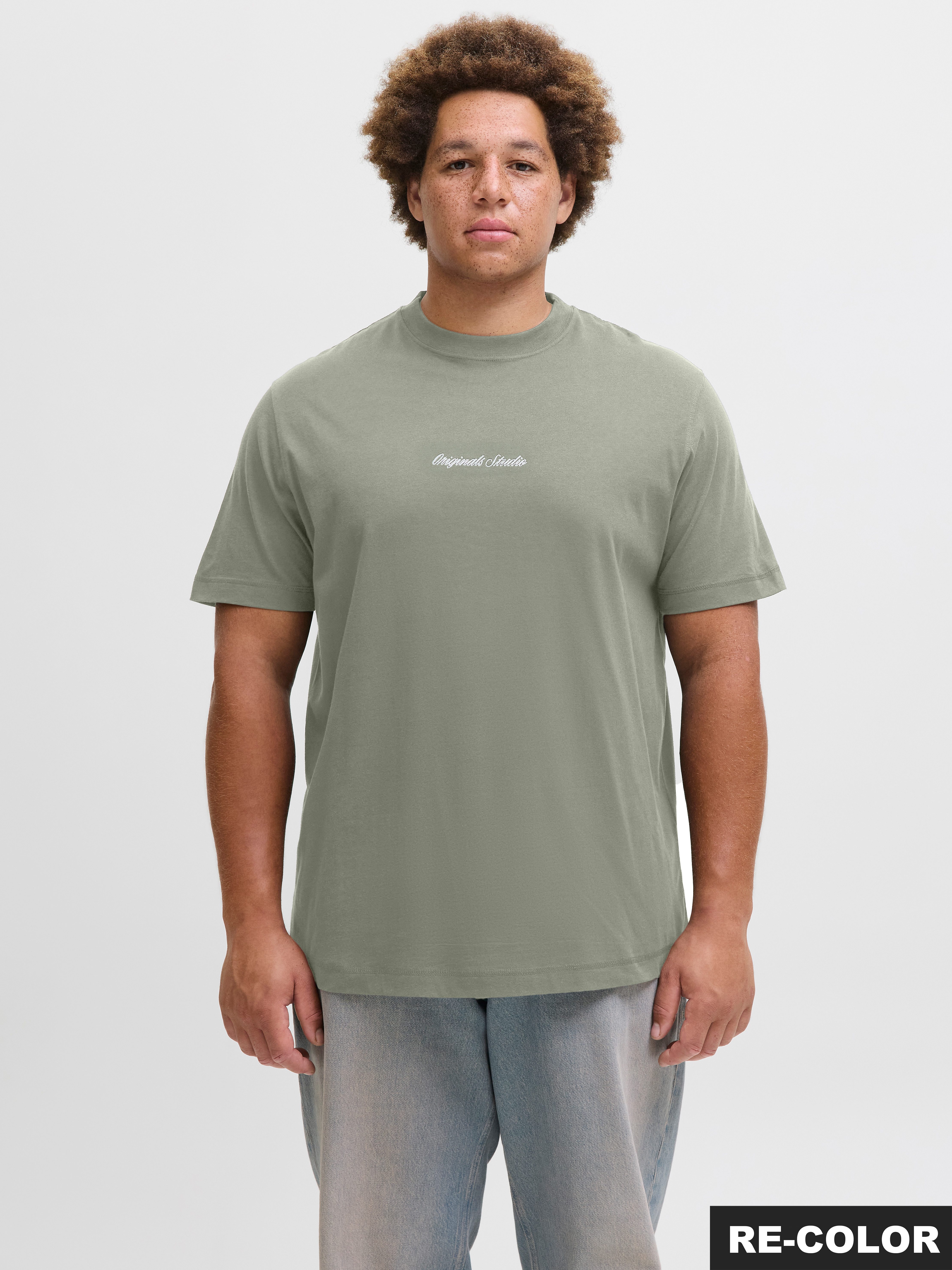 Jack & Jones PlusSize T-Shirt JORNORREBRO EMB TEE SS CREW NECK PLS günstig online kaufen