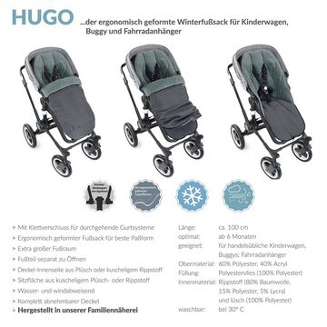Liebes von priebes Kindersitzunterlage HUGO Winterfußsack, ergonomisch geformt für Kinderwagen, Buggy und