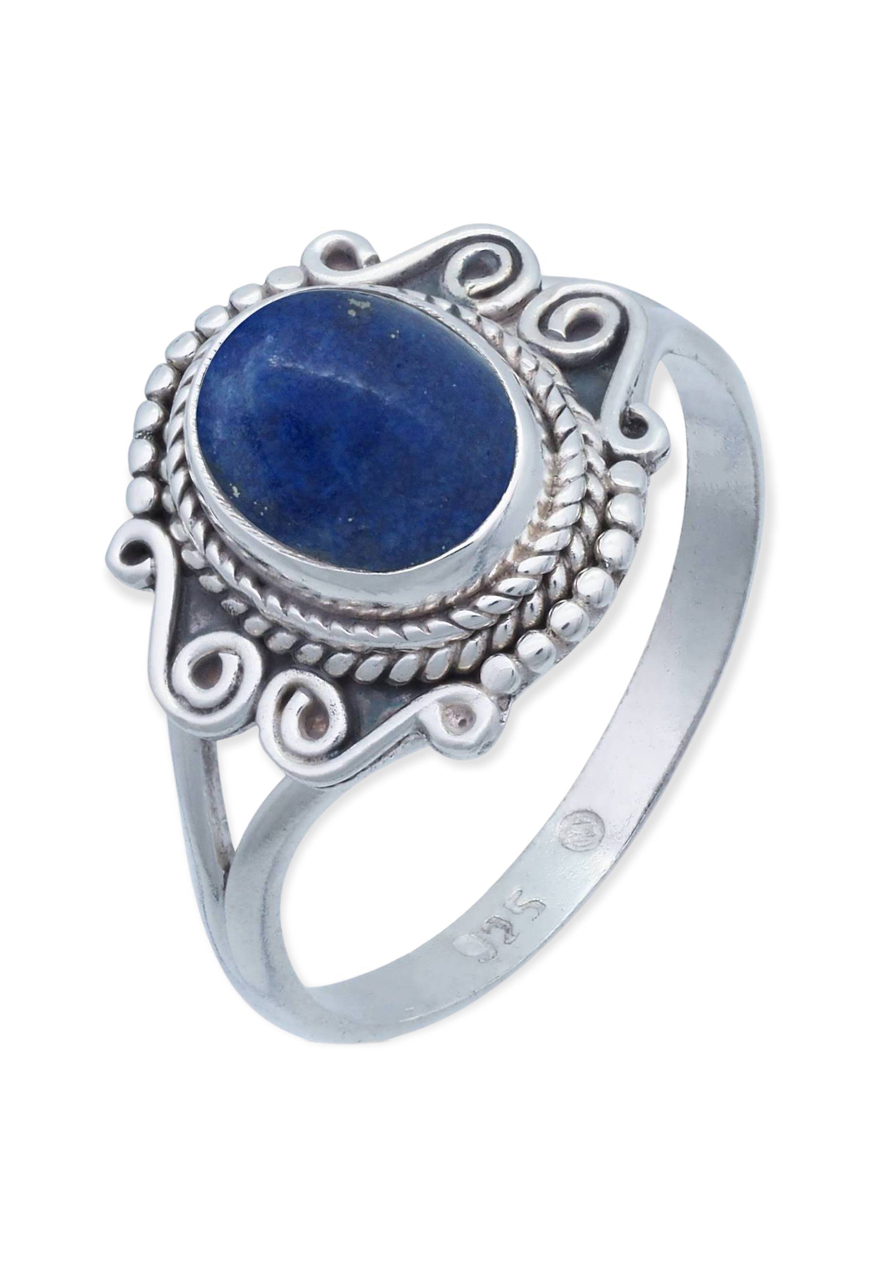 Silberring mit Lazuli Lapis Silber mantraroma 925er