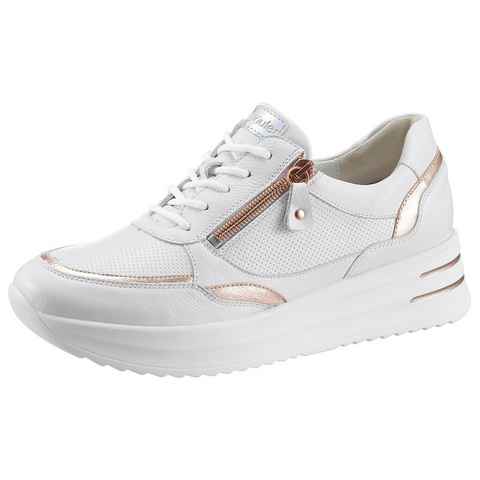 Waldläufer H-ARIANNA Plateausneaker mit rosegoldfarbenen Details, Freizeitschuh, Halbschuh, Schnürschuh