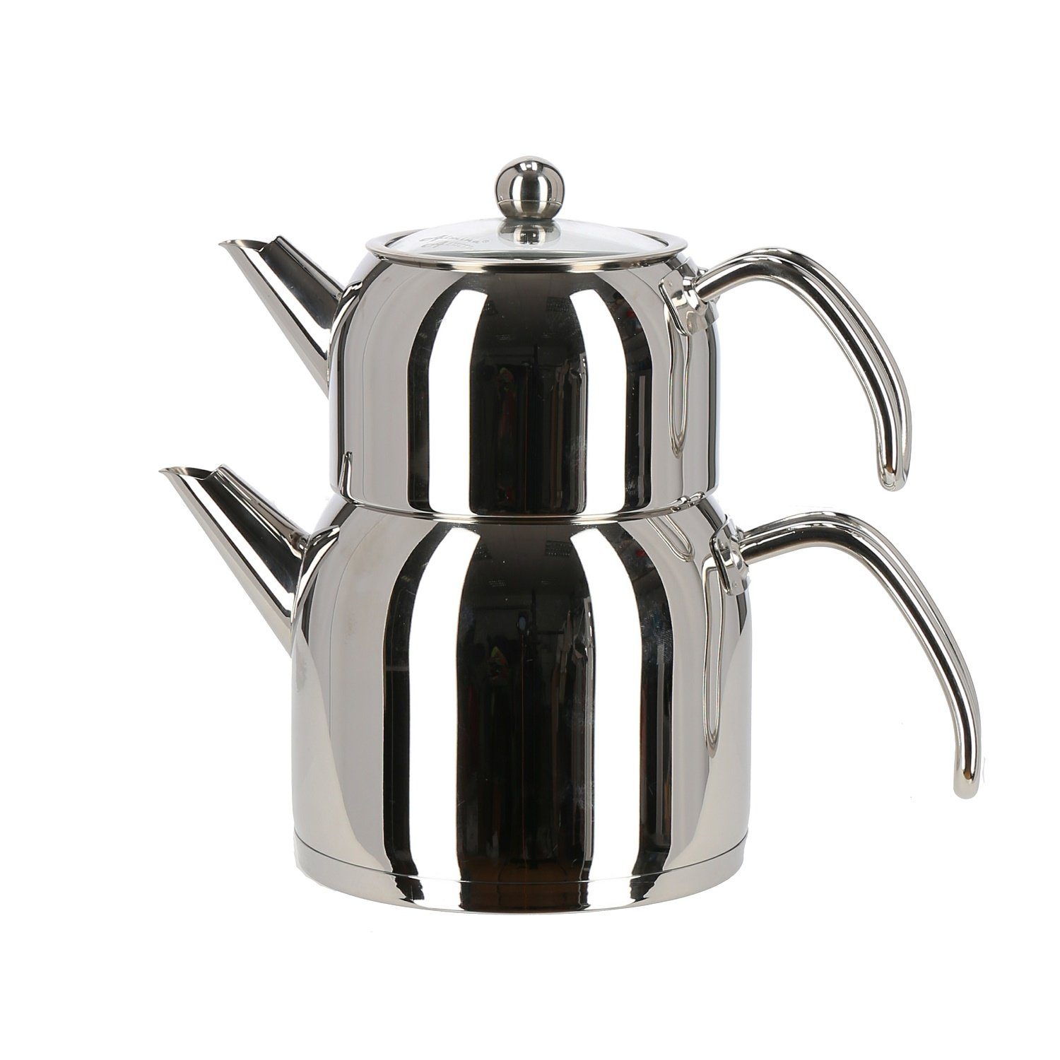 Almina Teekanne Edelstahl Teekocher Wasser/Tee-Kessel 3L, 1,5L Teekessel Wasserkessel