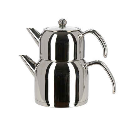 Almina Teekanne Edelstahl Teekocher Wasser/Tee-Kessel Wasserkessel 3L, Teekessel 1,5L