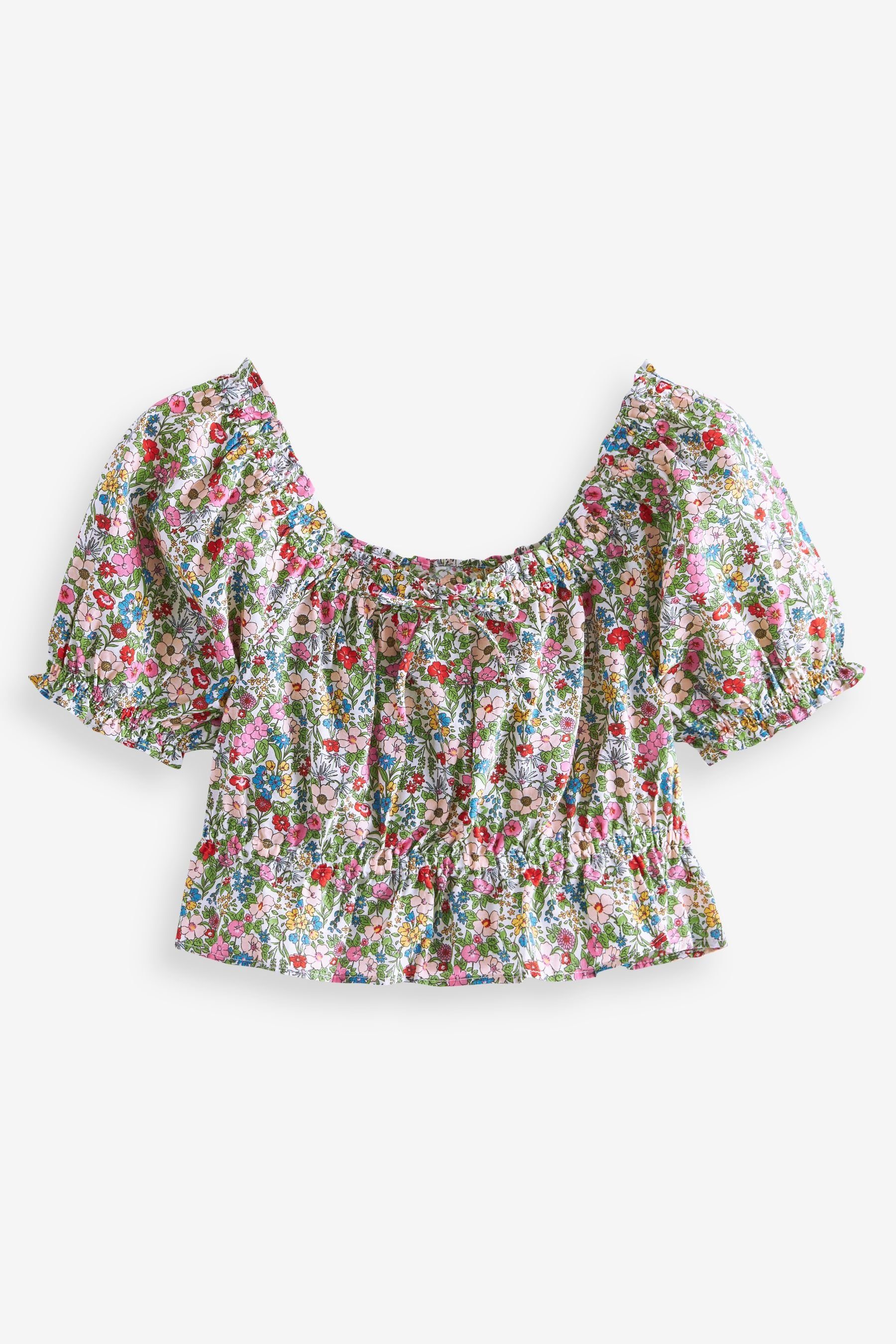 (1-tlg) Bluse Next Ditsy Print Rüschen Blusenshirt mit