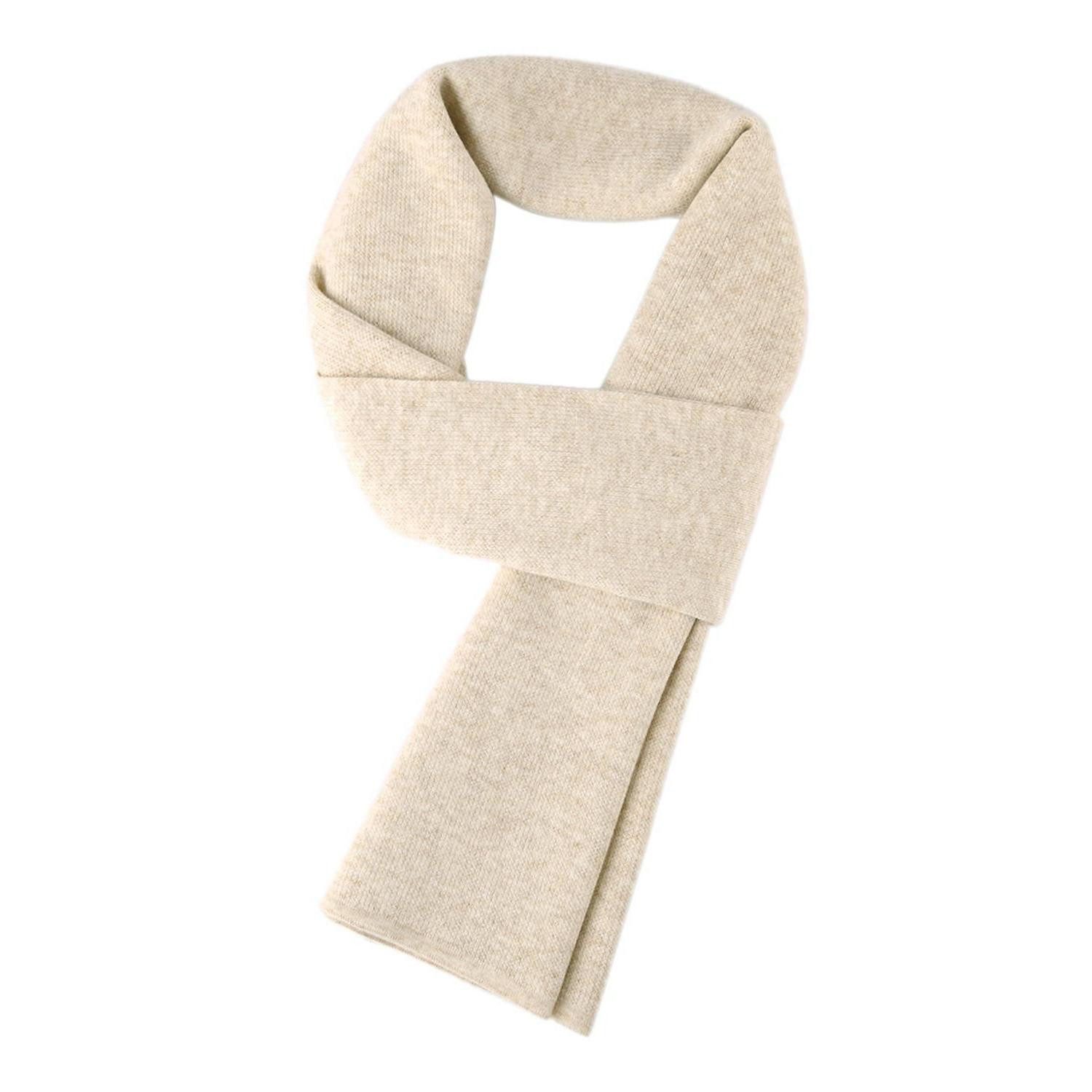 LuxusKollektion Strickschal Herren Strickschal Wolle Beige, (1-St)