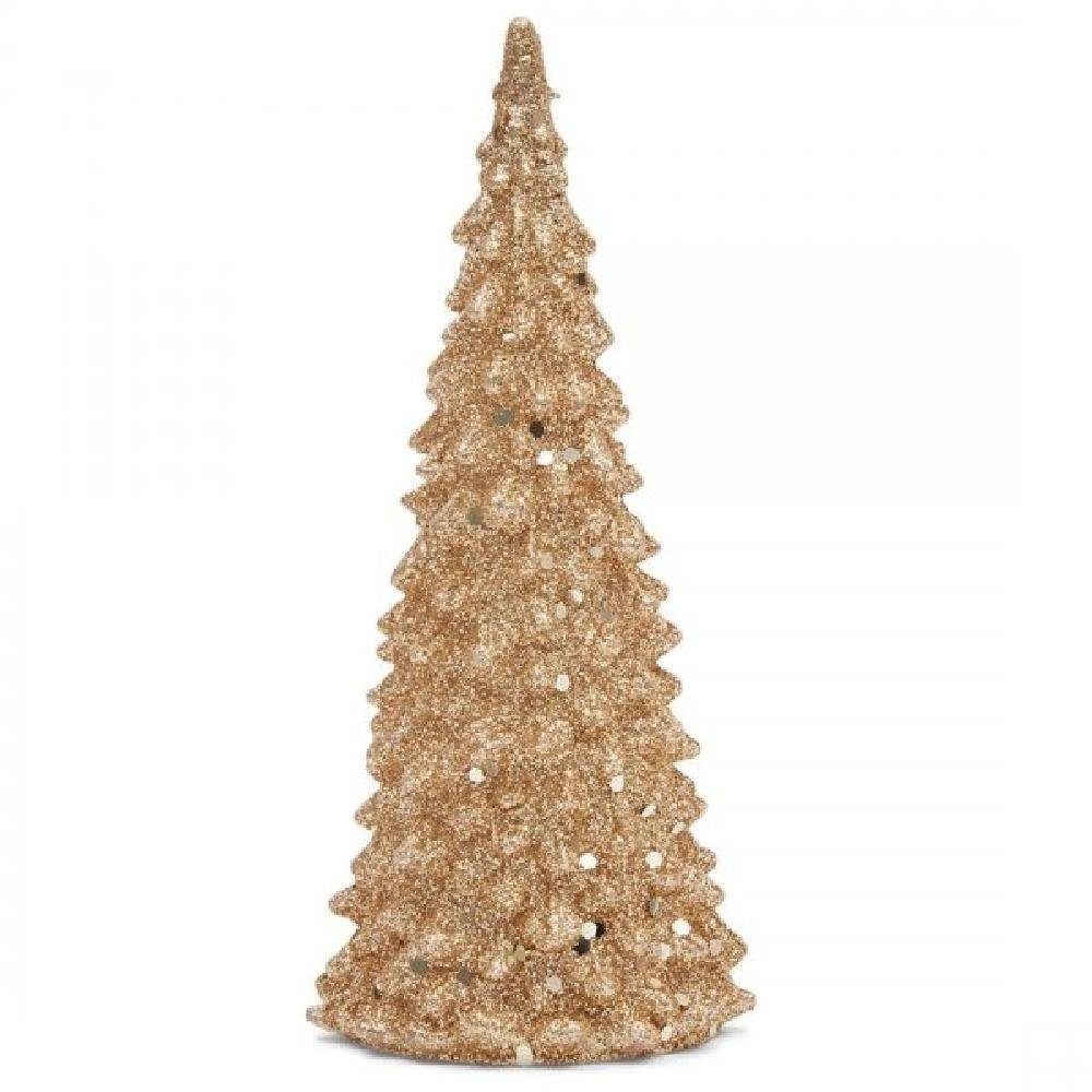 Sparkling (17cm) Christmas Rivièra Tree LED Dekorationsobjekt Gold Weihnachtsbaumkugel Maison