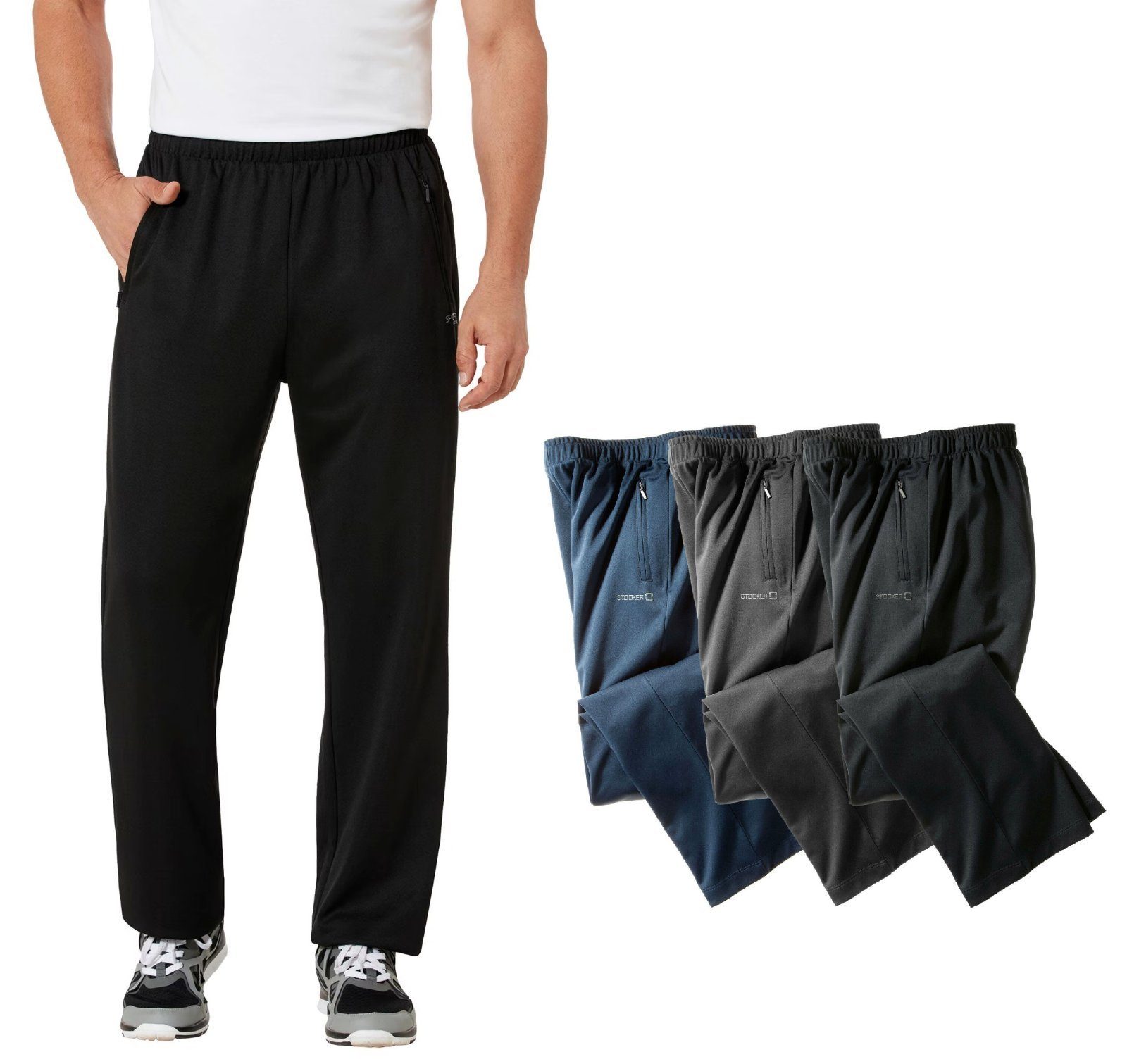 Stooker Men Sporthose "Baumwolle Trainingshose" Regular Fit Sport Baumwolle günstig online kaufen