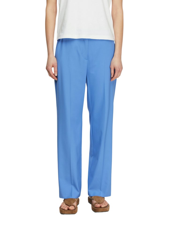 comma 7/8-Hose blau,Business,Viskose,Unifarben,Straight Leg,Mittel