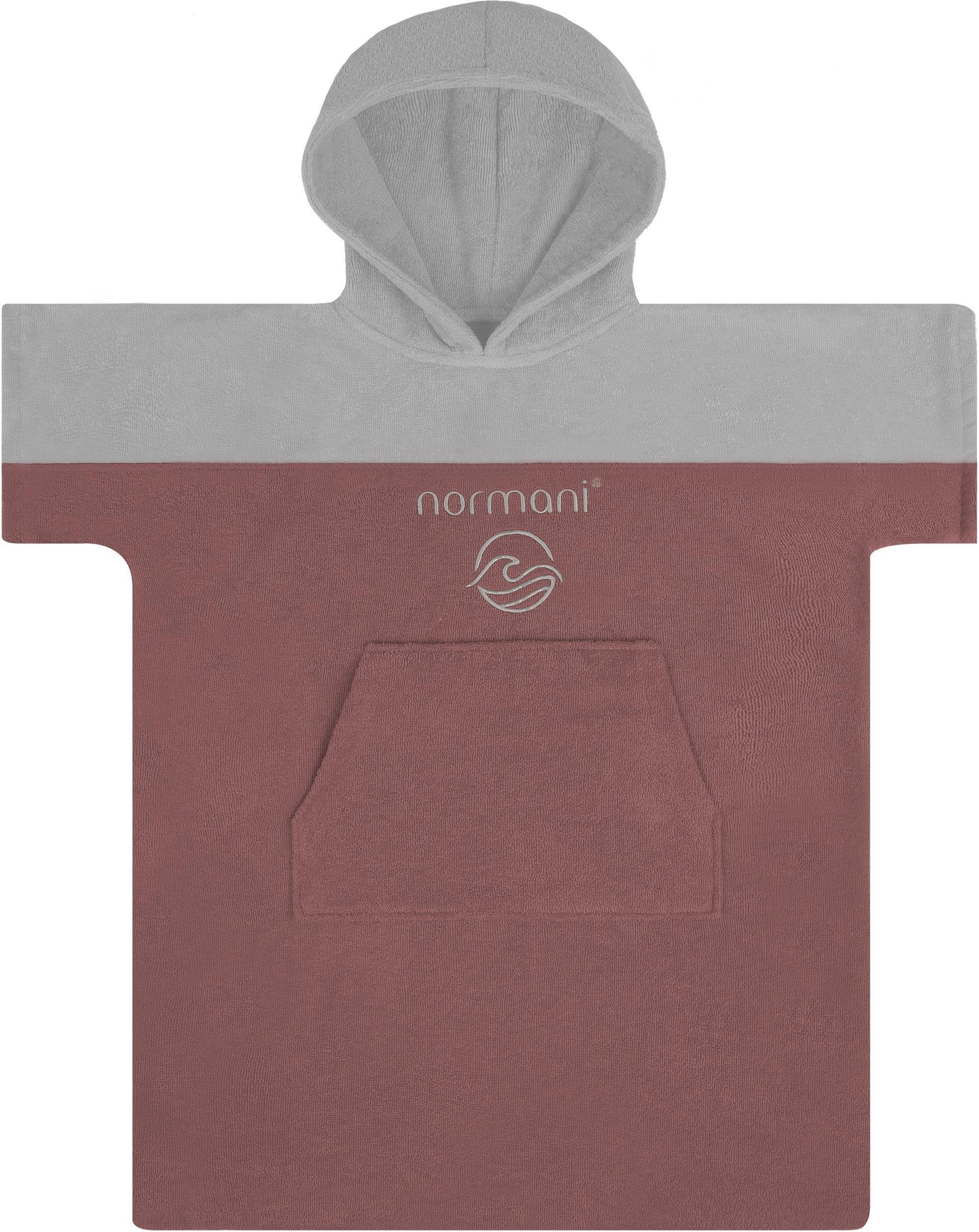 normani Badeponcho Kinder Badeponcho Puwai, Bio-Baumwolle, Kapuze, Schlupf, Badeponcho aus 100 % Bio-Baumwolle