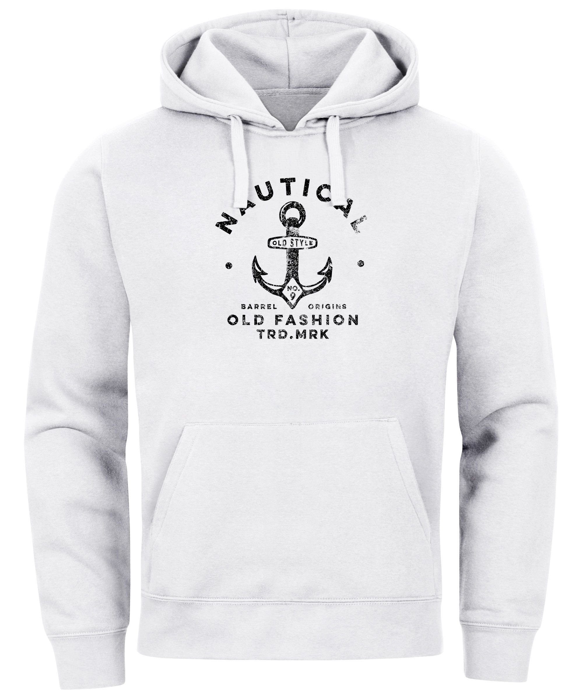 Neverless Hoodie Hoodie Herren Anker Motiv günstig online kaufen