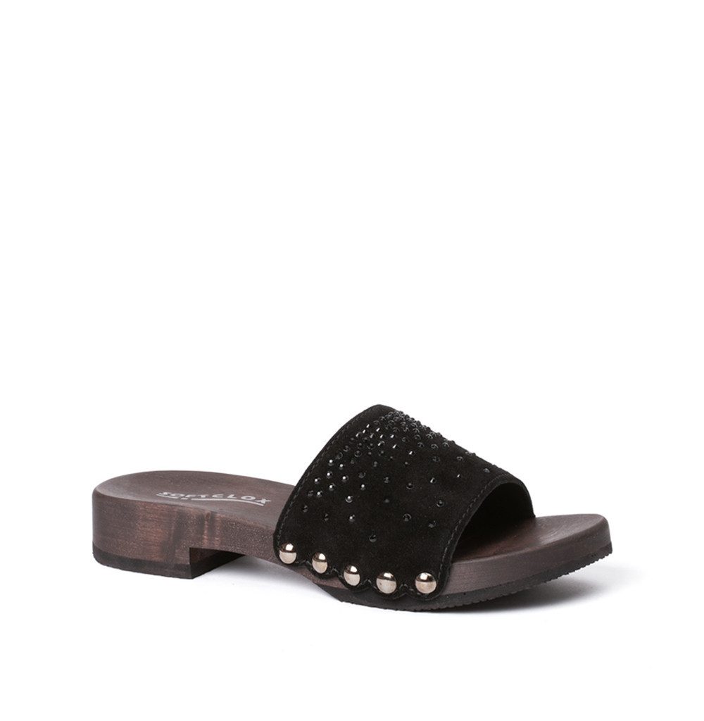 Softclox BEA Crystal Kaschmir schwarz (dunkel) Pantolette