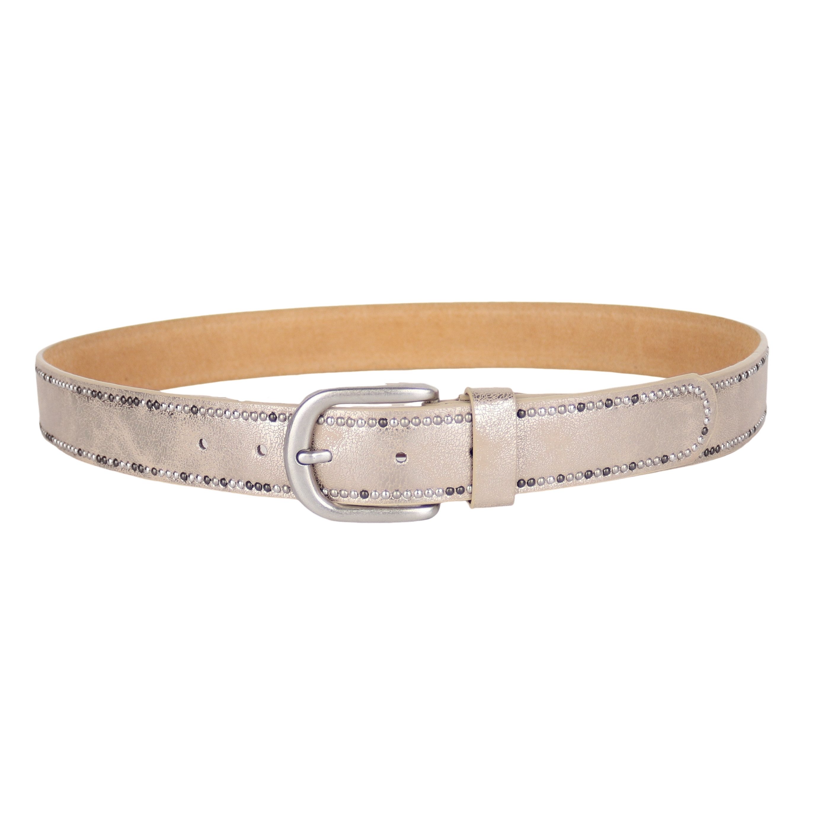 MIRROSI Ремені із заклепками Damen Ремені mit Nieten ca.30mm Breit (Розмір auswählbar 85–105 cm) Kunstleder Oberseite, Echtleder Innenseite