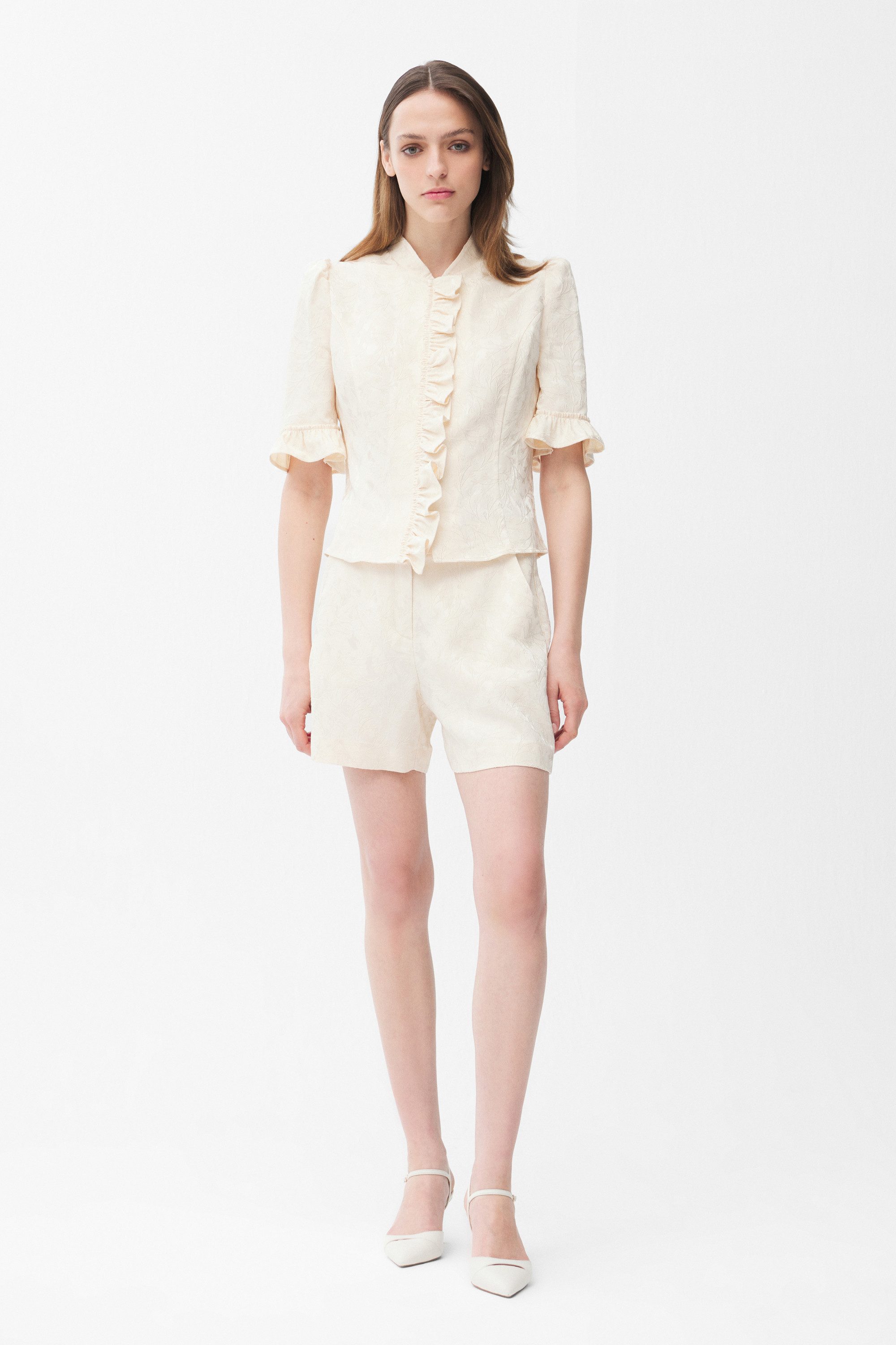 adL 7/8-Hose Gemusterte Shorts mit Taschen