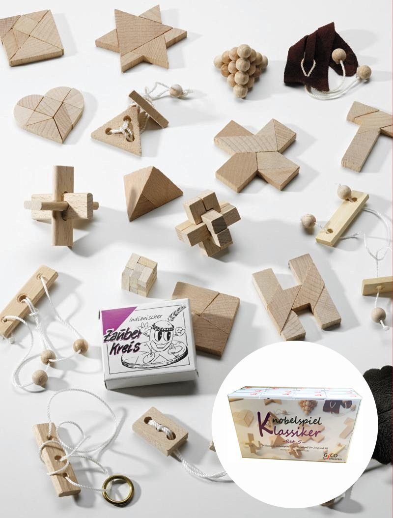 GICO Spielesammlung GICO Knobelspiel Klassiker Set 5 für Adventskalender-2184