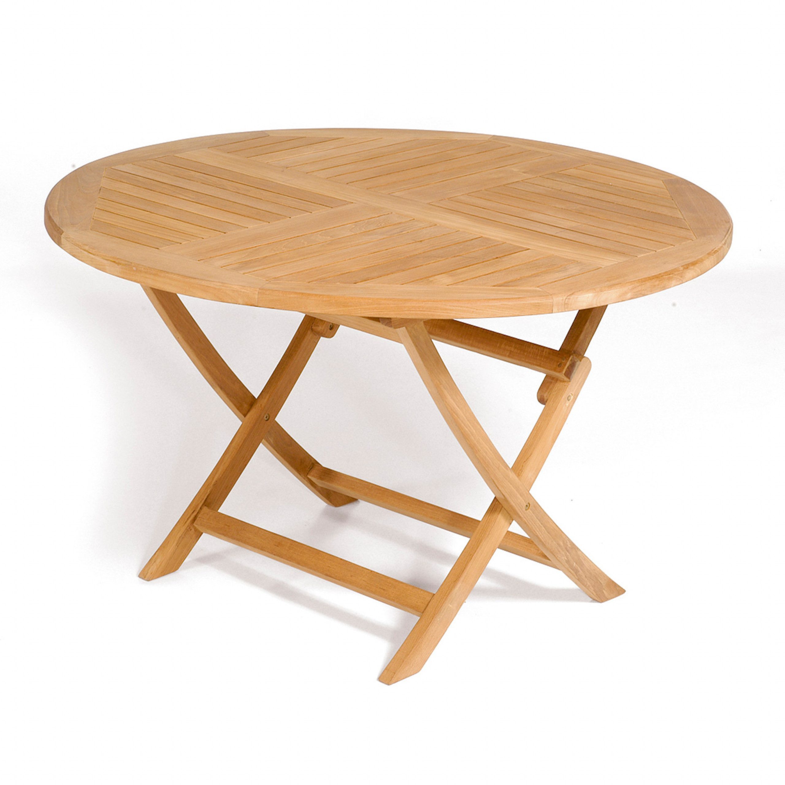 SonnenPartner Gartentisch SunnySmart Teakholz-Klapptisch York natur Tisch rund Ø 120 cm