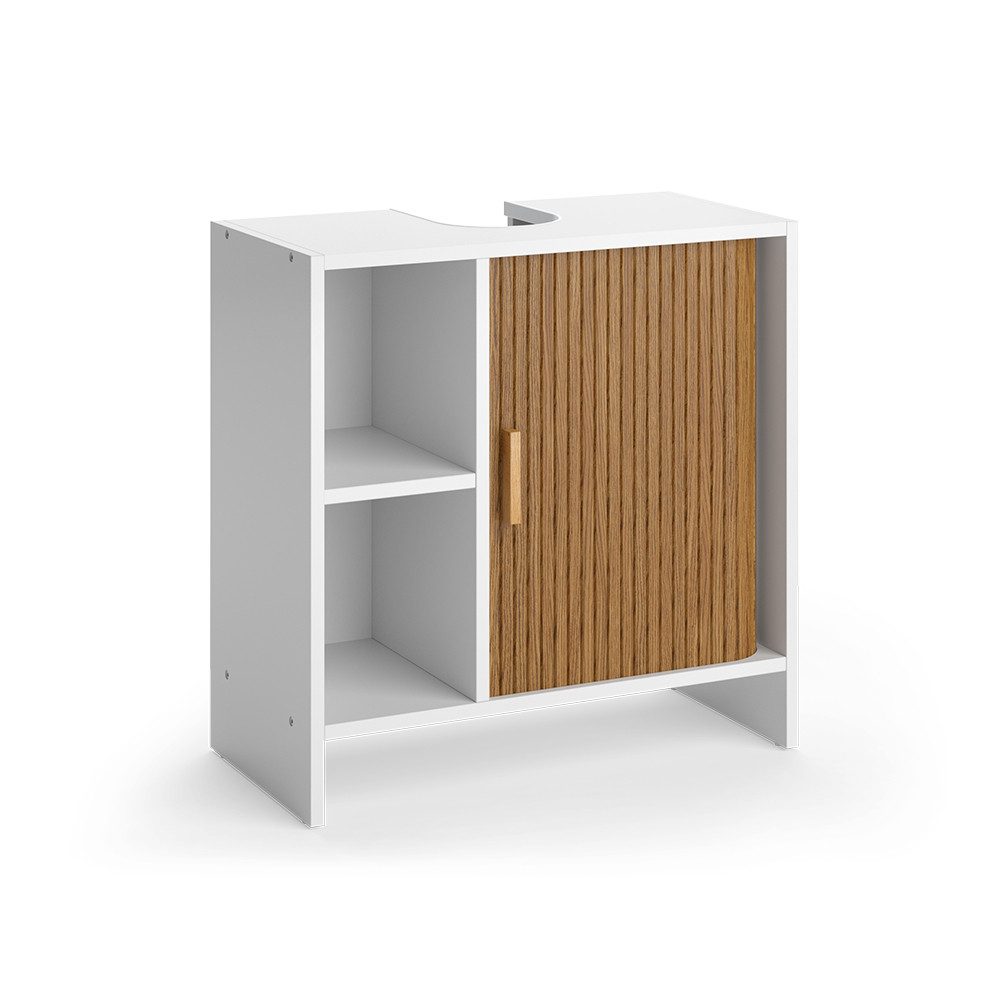 Vicco Waschbeckenunterschrank Norea, Eiche/Weiß, 60 x 60 cm