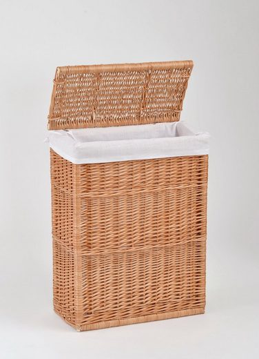 animal-design Wäschekorb, Nischen-Wäschekorb ca. 57 Liter mit Deckel