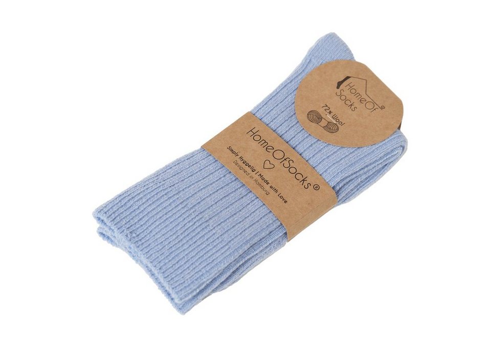 HomeOfSocks Socken Dünne Bunte Wollsocken mit 72% Wollanteil Hochwertige  Uni Wollsocken Dünn Bunt Druckarm