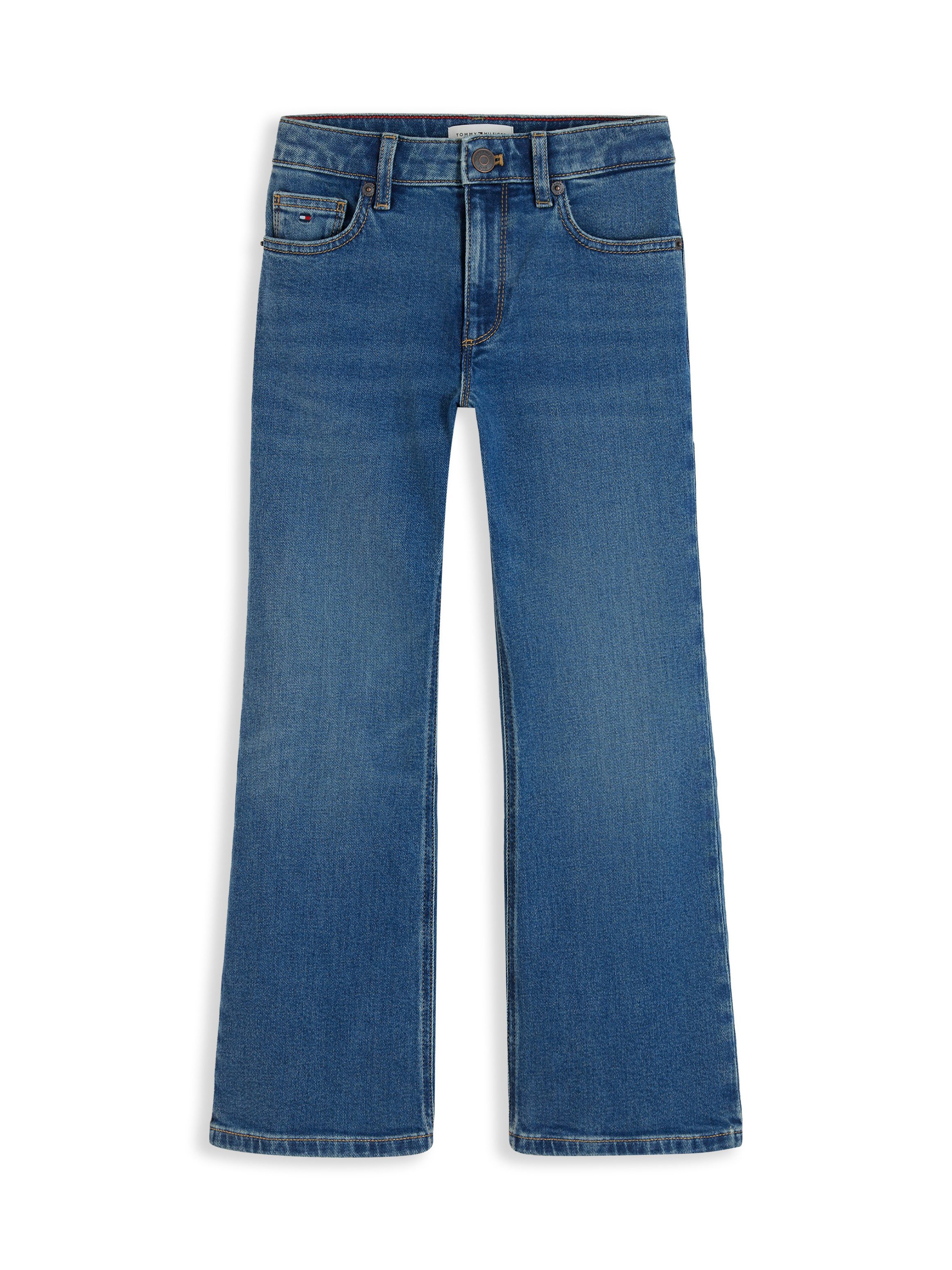 Tommy Hilfiger 5-Pocket-Jeans FLARE MID BLUE im modernen Look, ausgestelltes Bein, Kinder bis 16 Jahre